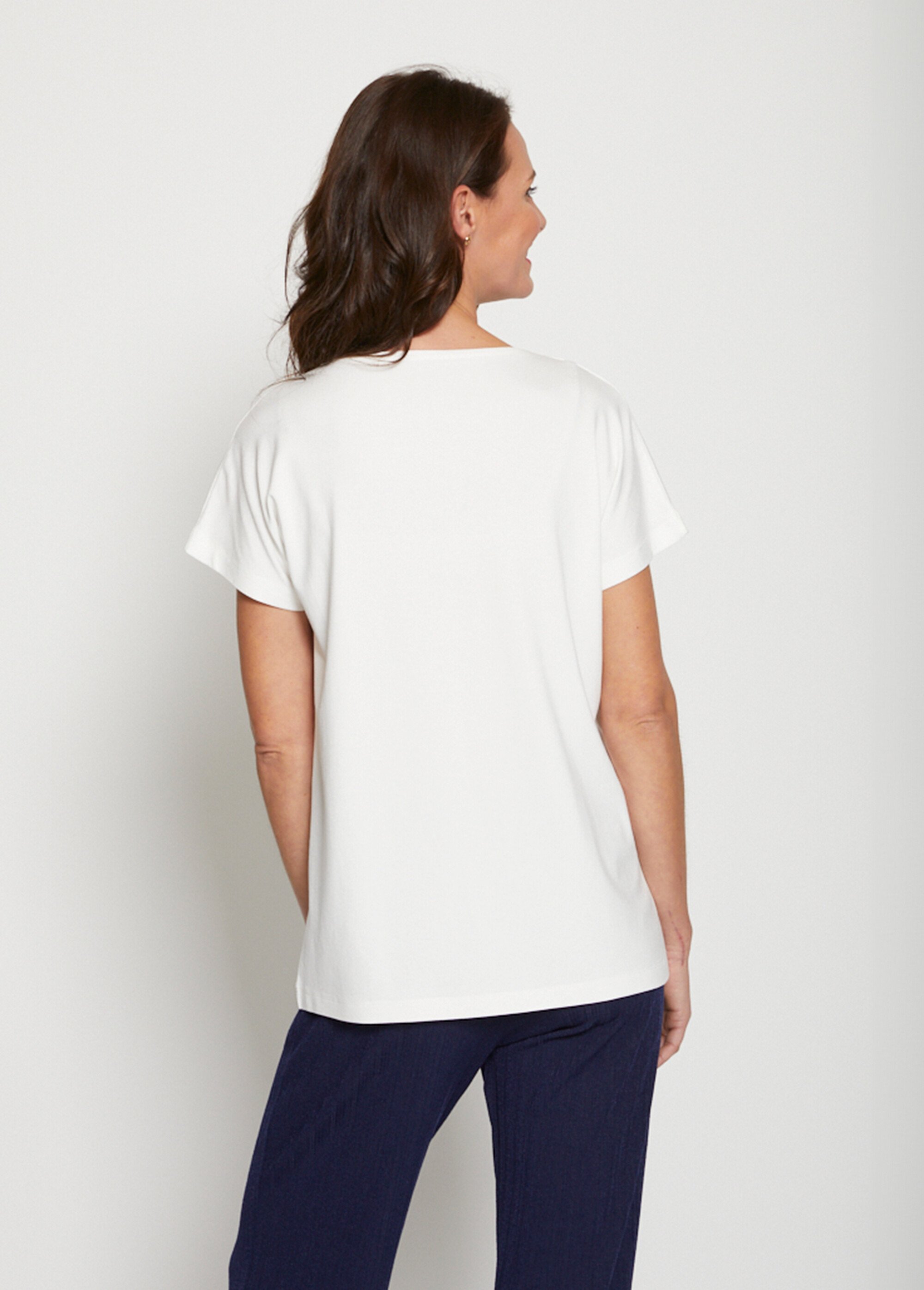 T-shirt motif manches courtes kimono