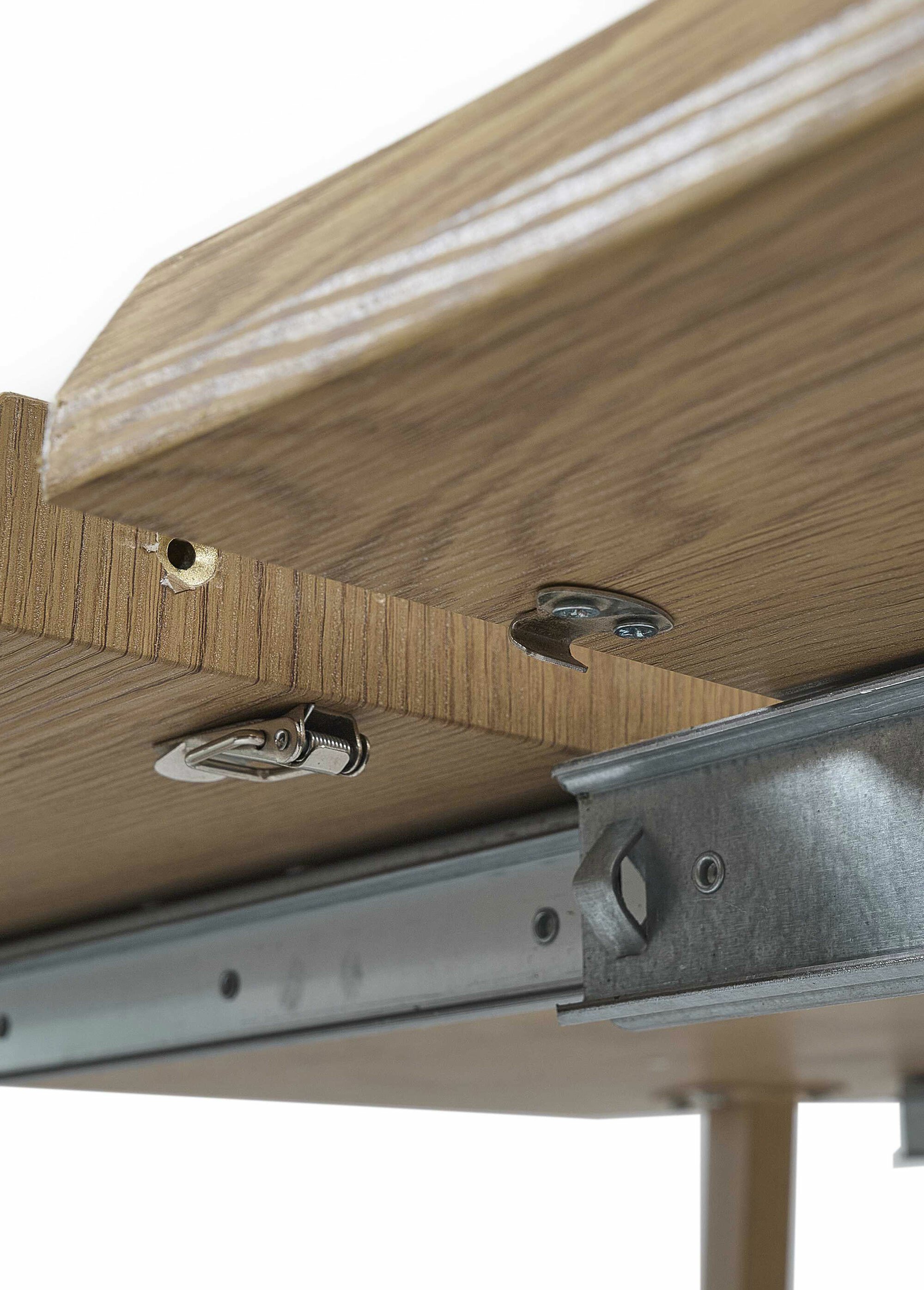 Table extensible avec bords irréguliers MARRON CMP-HD0503 DE2