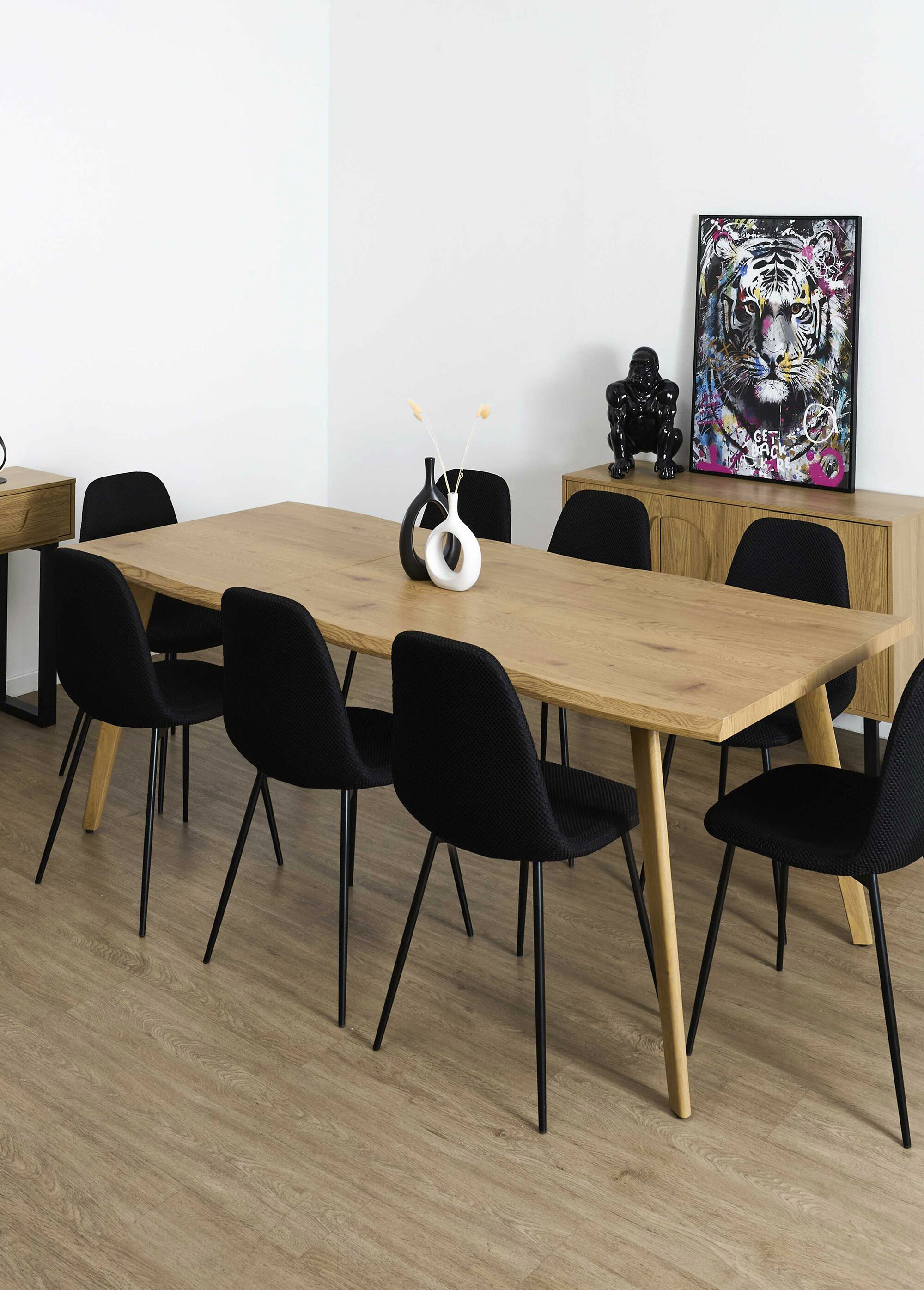 Table extensible avec bords irréguliers MARRON CMP-HD0503 SI1