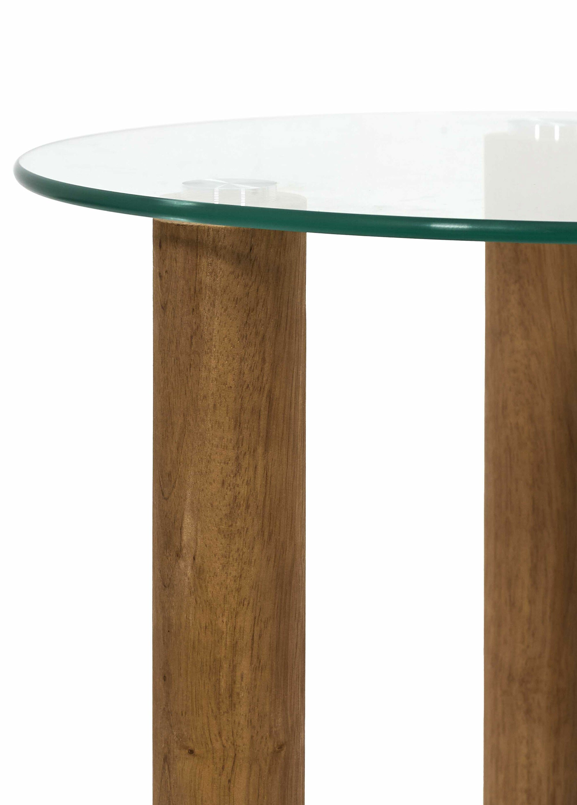 Tables gigognes plateau rond en verre MARRON CMP-HD0554 DE1