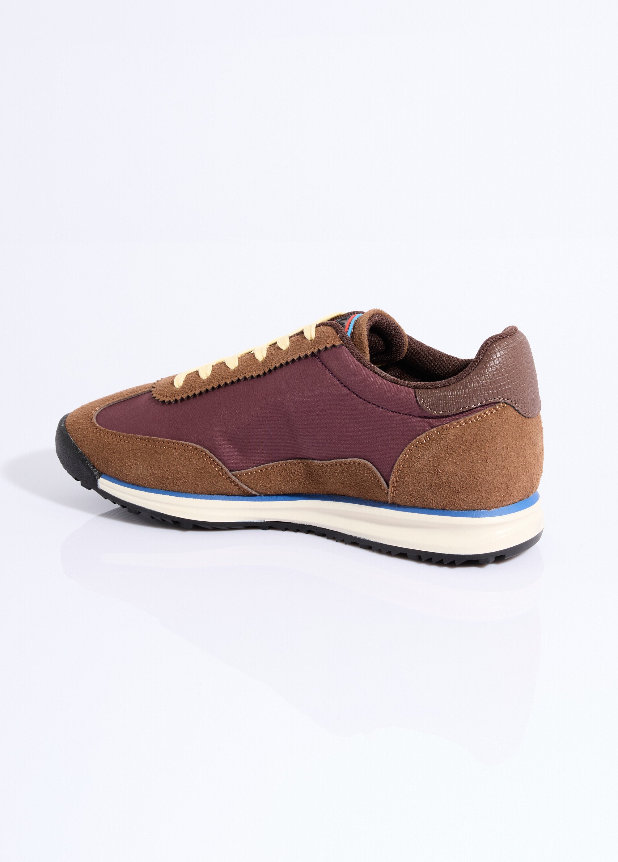 Baskets rétro multimatières à lacets Femme Rouge COVFY1106 DO1