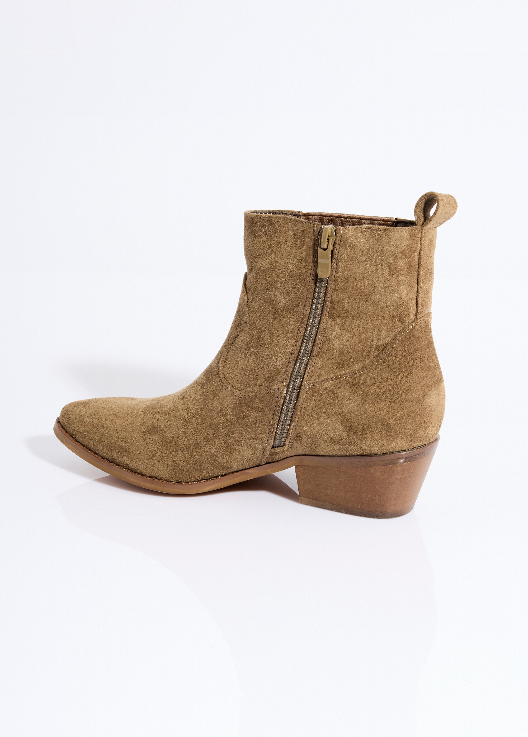 Boots western suédine détail métallisé Femme Vert COVY2315 DO1