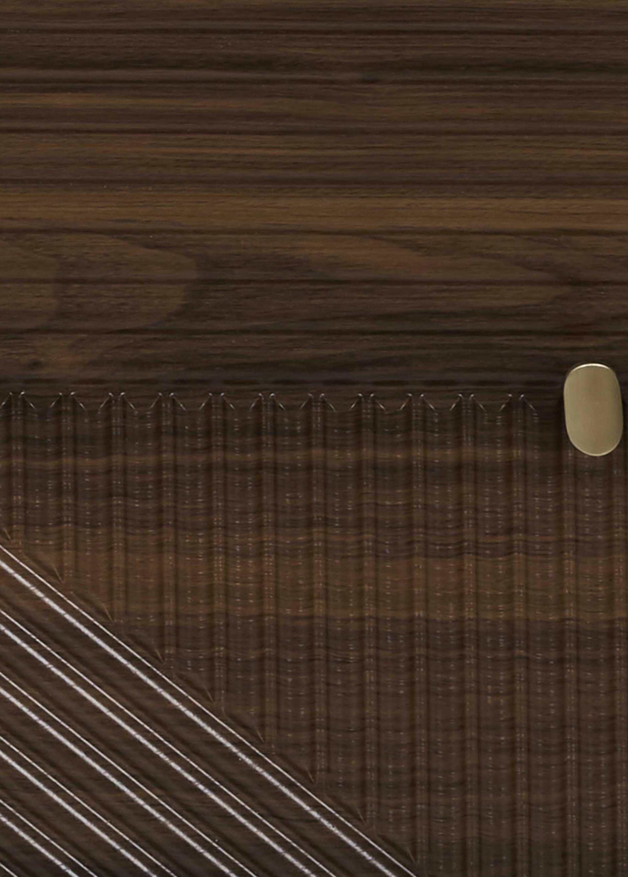 Buffet 2 portes en bois foncé rainuré MARRON CMP-HD0561 DE2