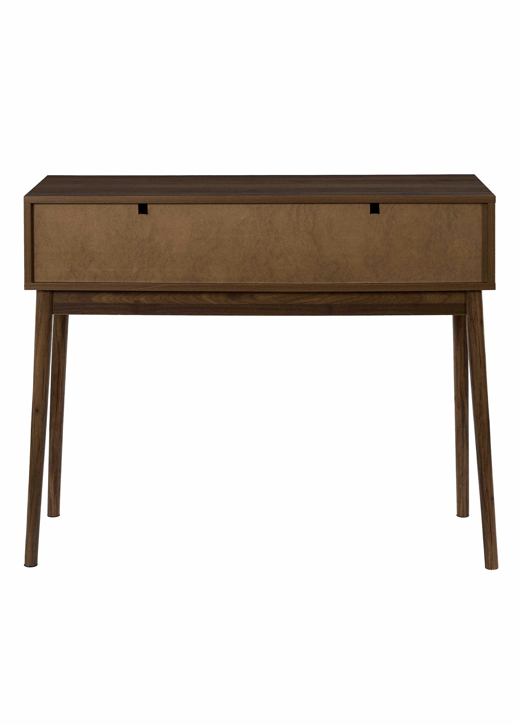 Console en bois foncé rainuré