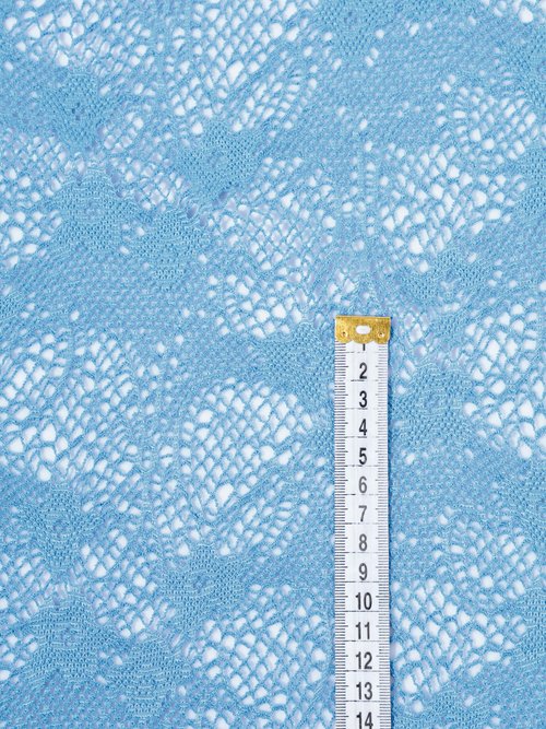 Coupon habillement dentelle type macramé BLEU COT150520 DE1