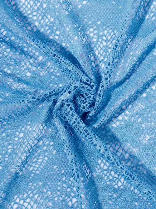 Coupon habillement dentelle type macramé BLEU COT150520 FA1