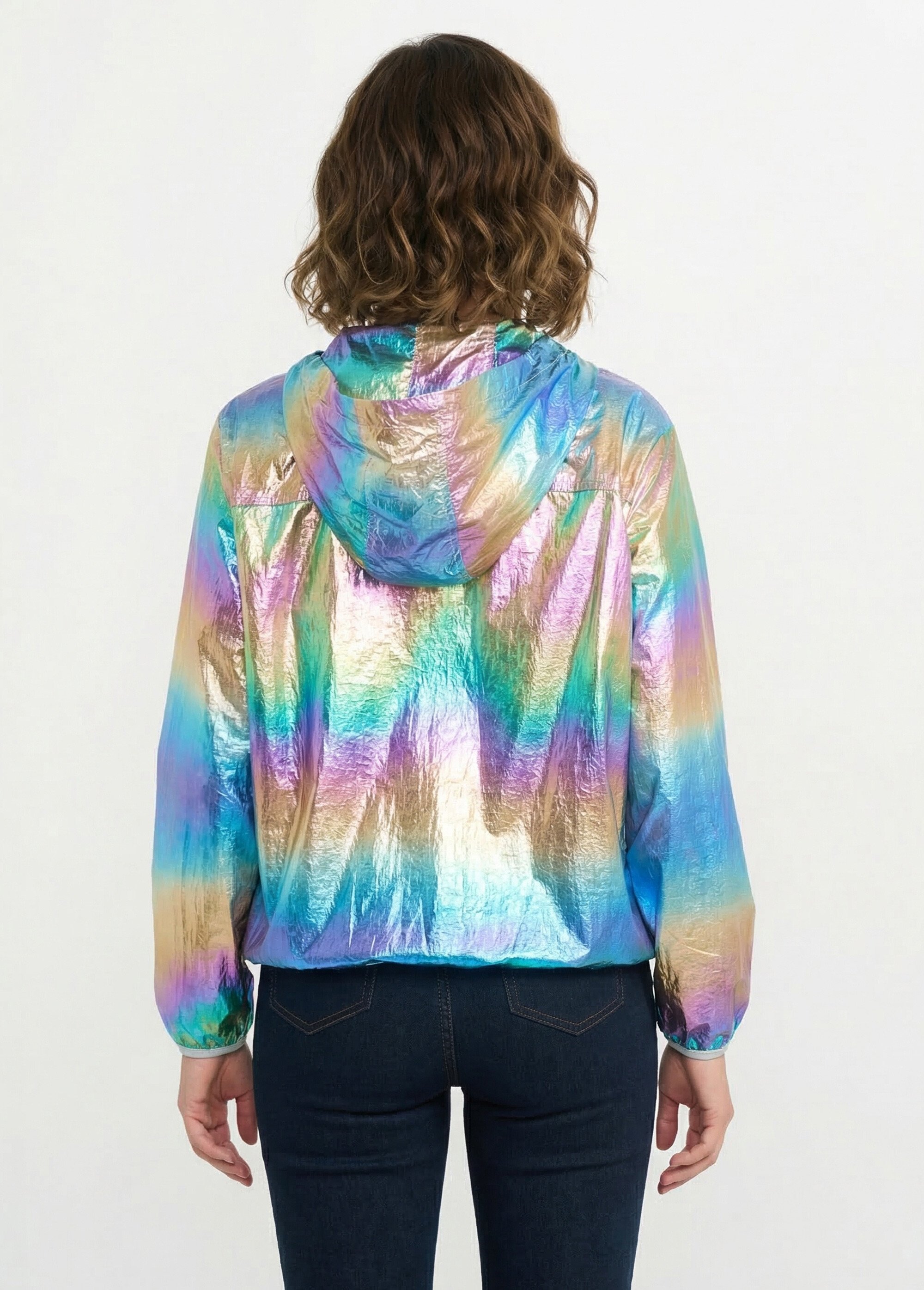 Parka brillante à capuche tendance Femme Violet ANG-HOLLY DO1