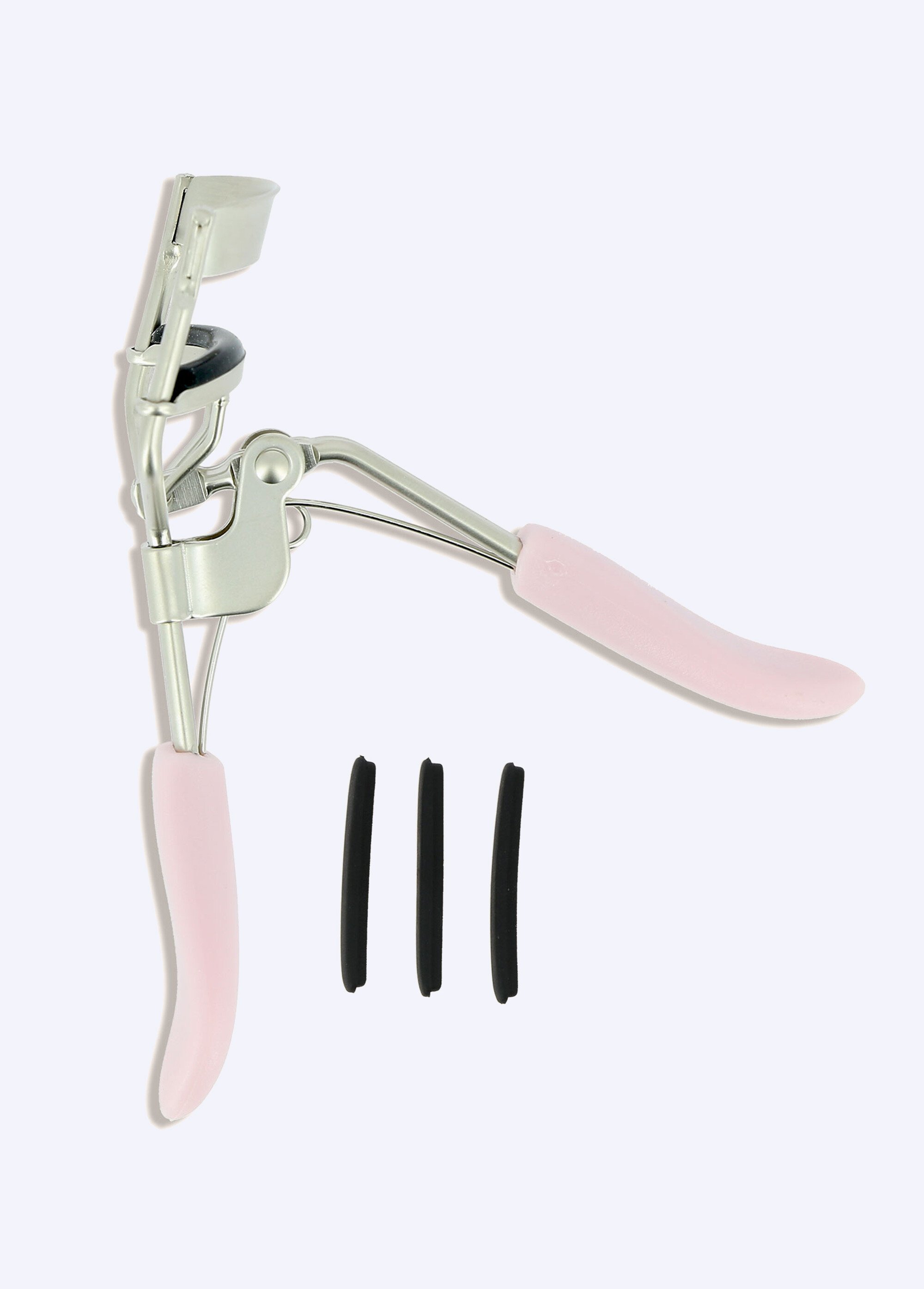 Recourbe cils inox + 3 coussinets silicone Rose JCH-100RCPRBTE DE1