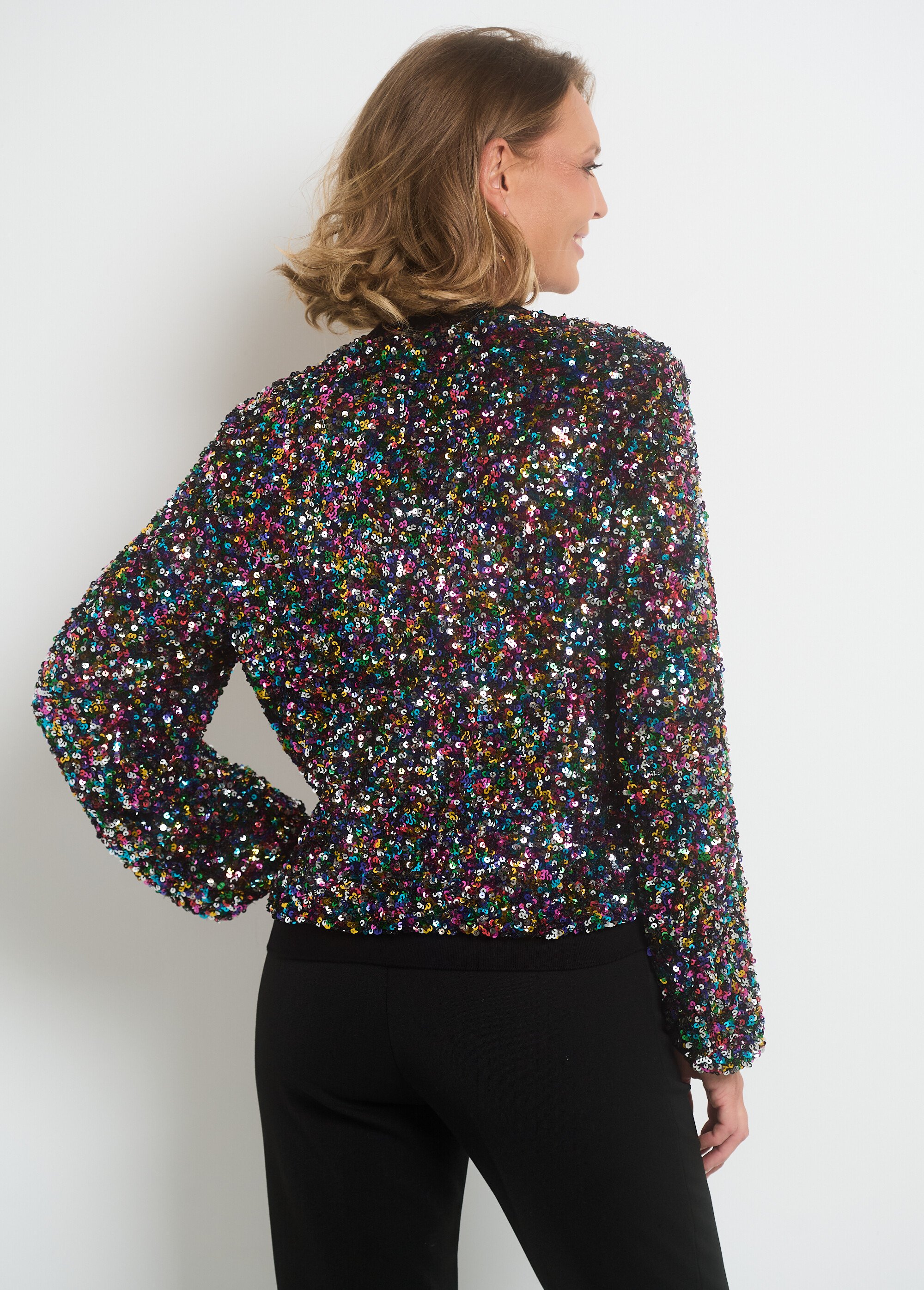 Paillettes Femme Tunique Strass Paillette Sweat à Paillettes à