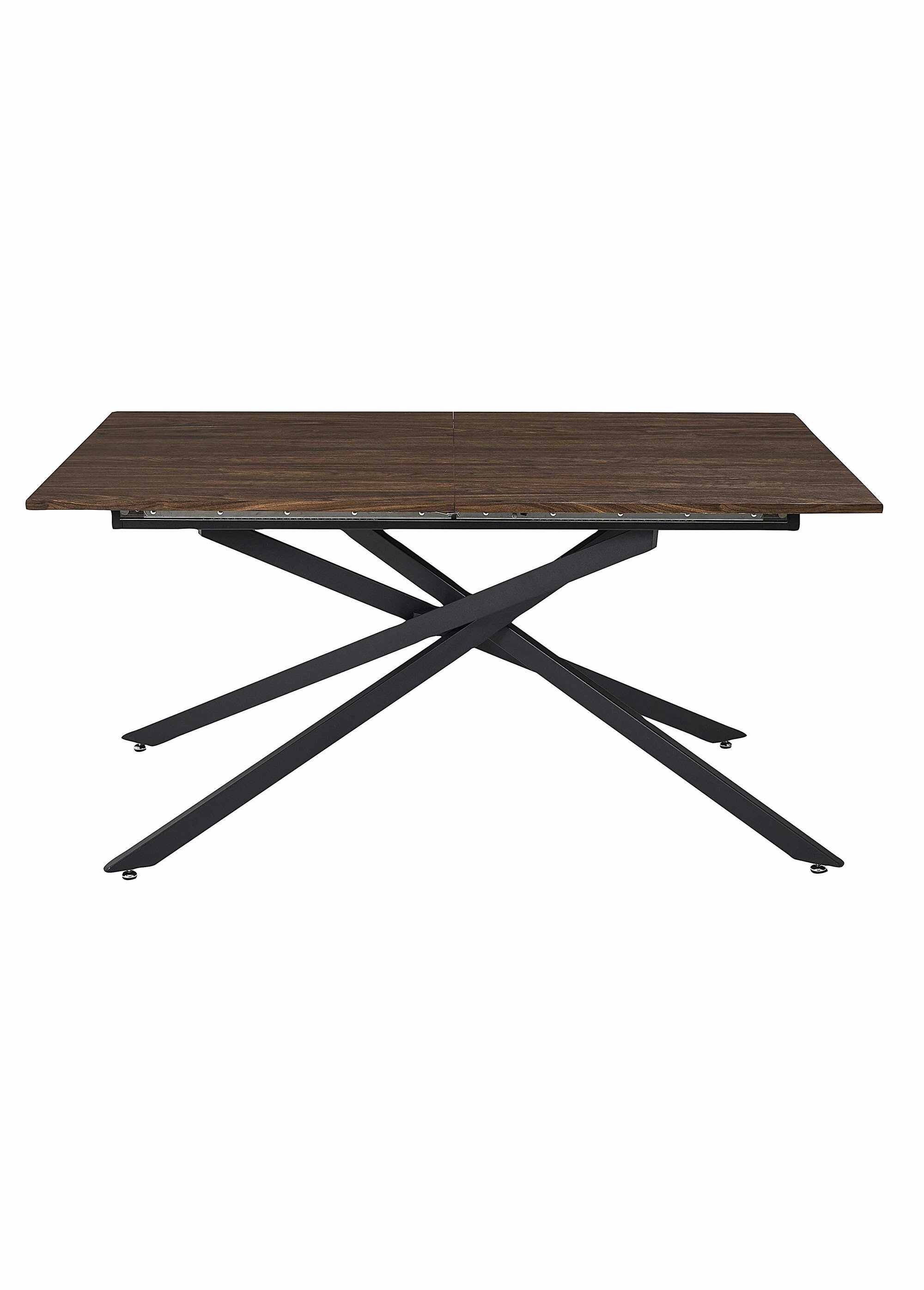 Table à manger extensible en bois foncé MARRON CMP-HD0558 DE1