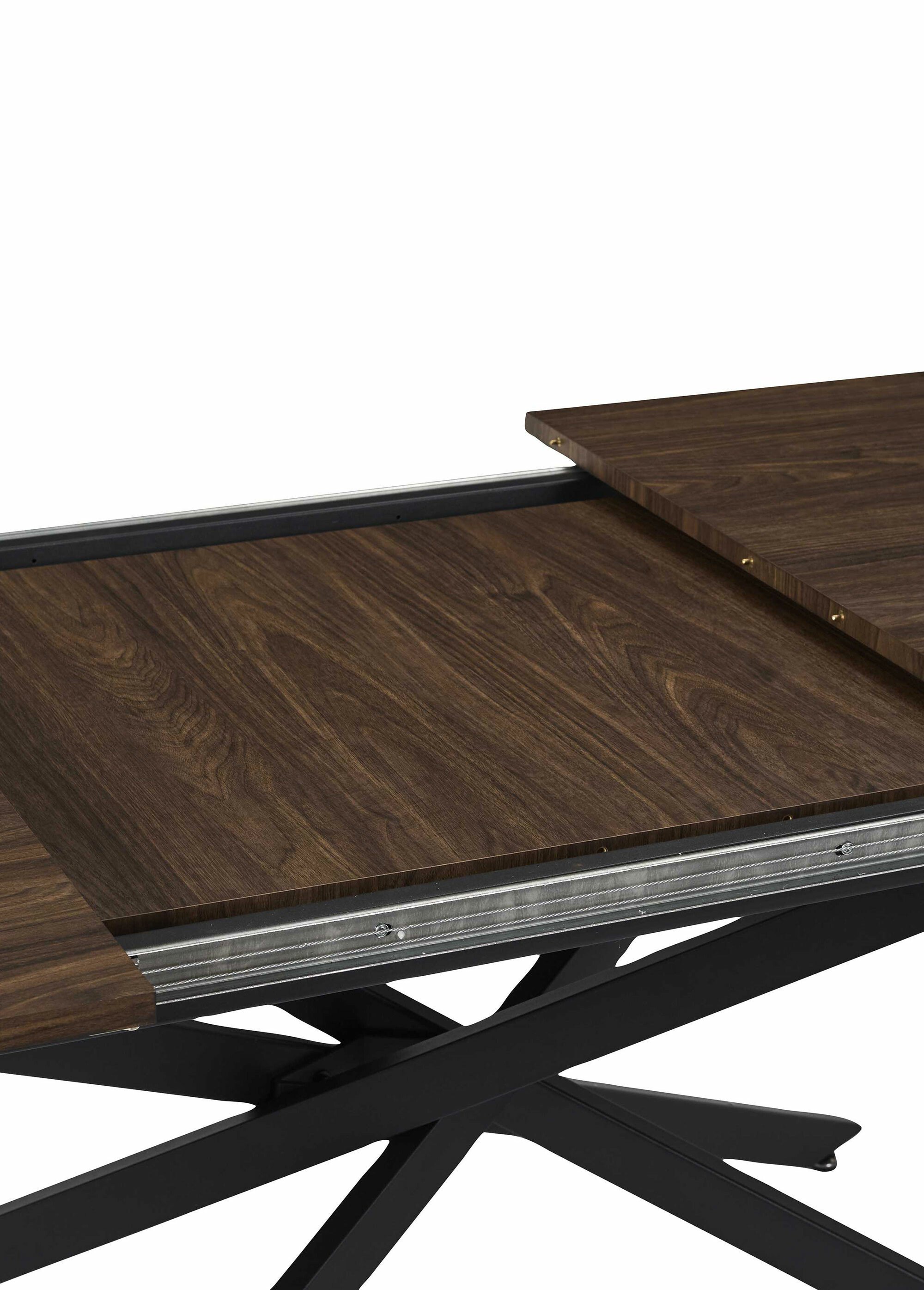 Table à manger extensible en bois foncé MARRON CMP-HD0558 DE2