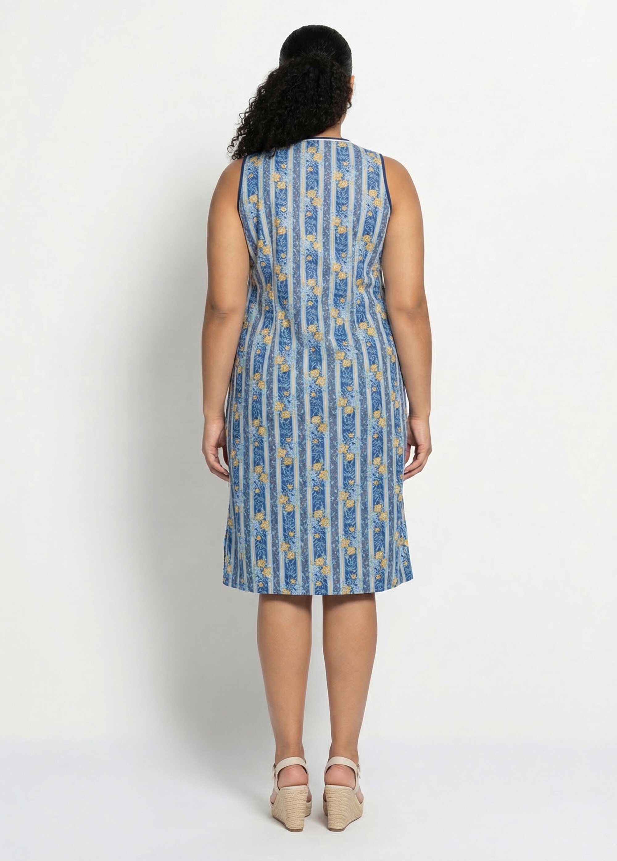 Tablier boutonné sans manches Femme Bleu AGATHE DO1