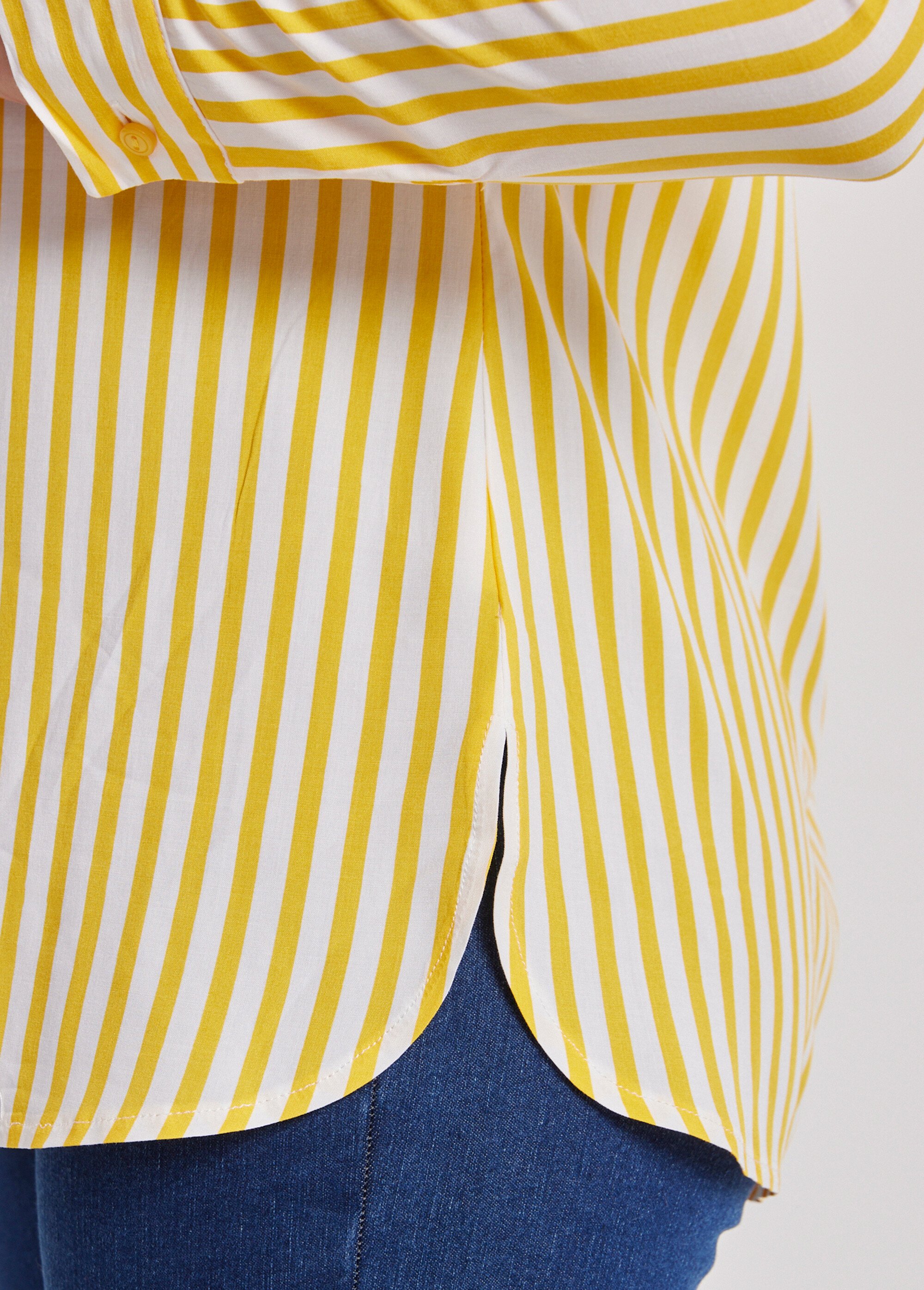 Tunique liquette longue rayée Femme Jaune CELTIC DE2