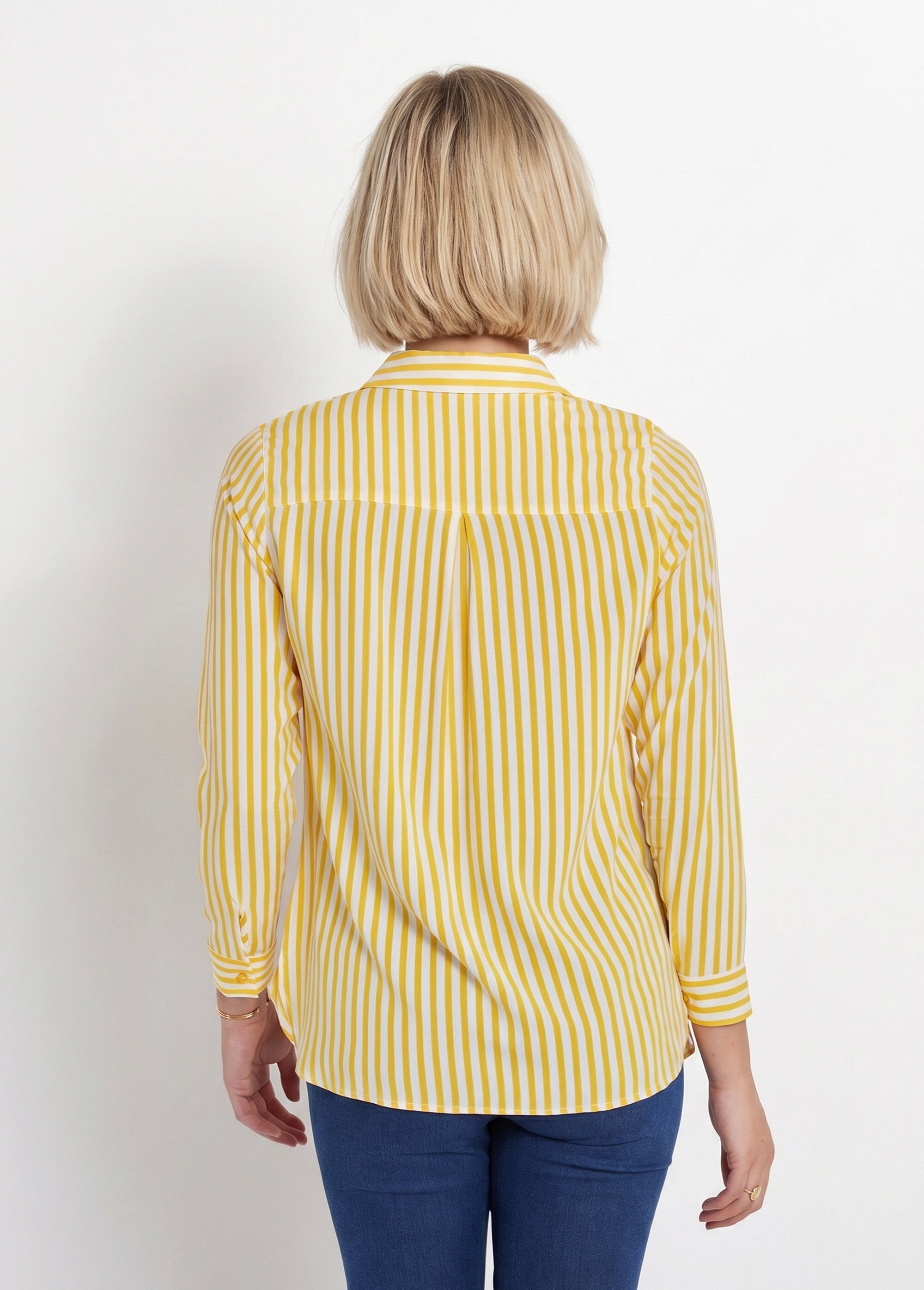 Tunique liquette longue rayée Femme Jaune CELTIC DO1