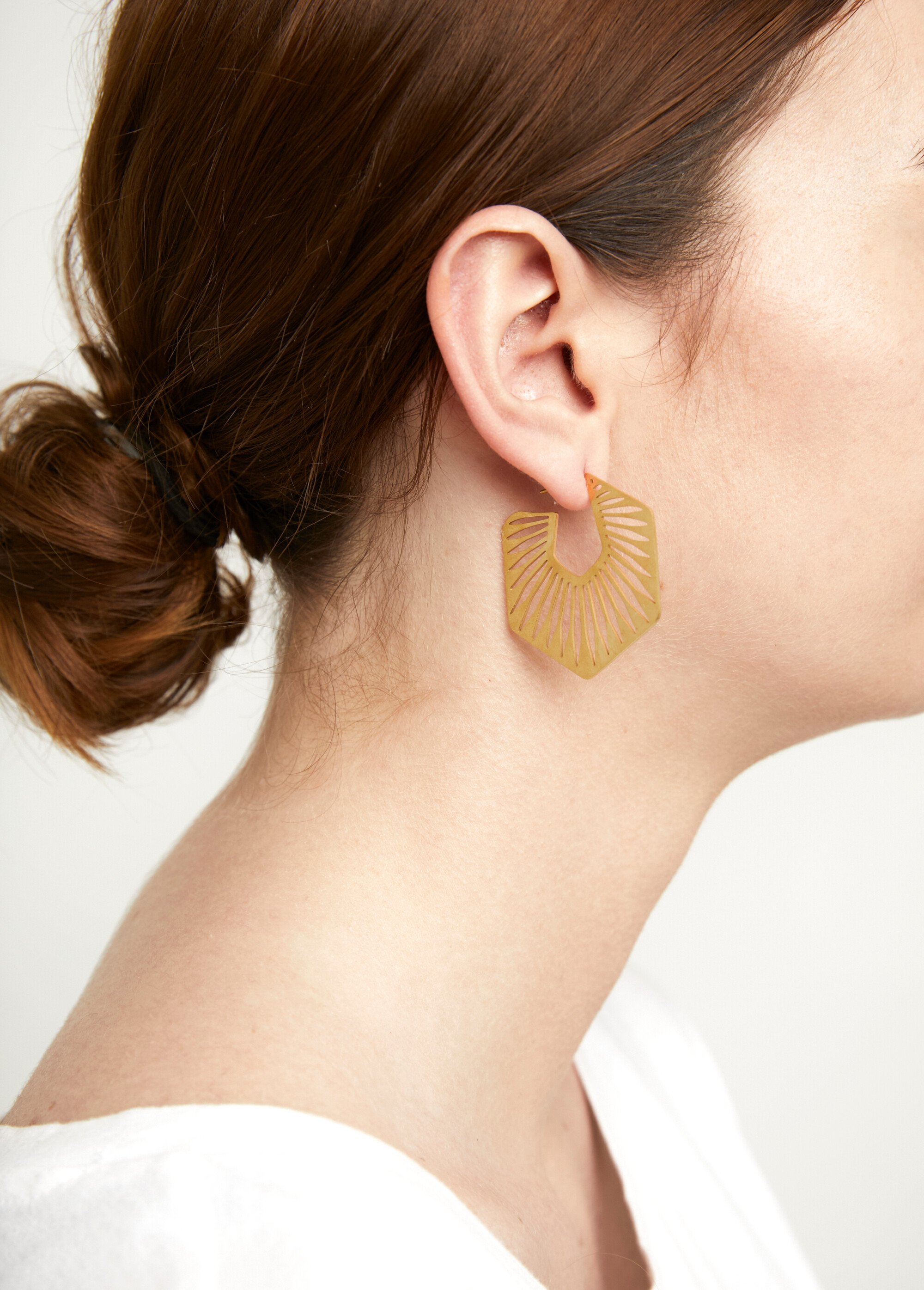 Boucles d'oreille géométriques en acier