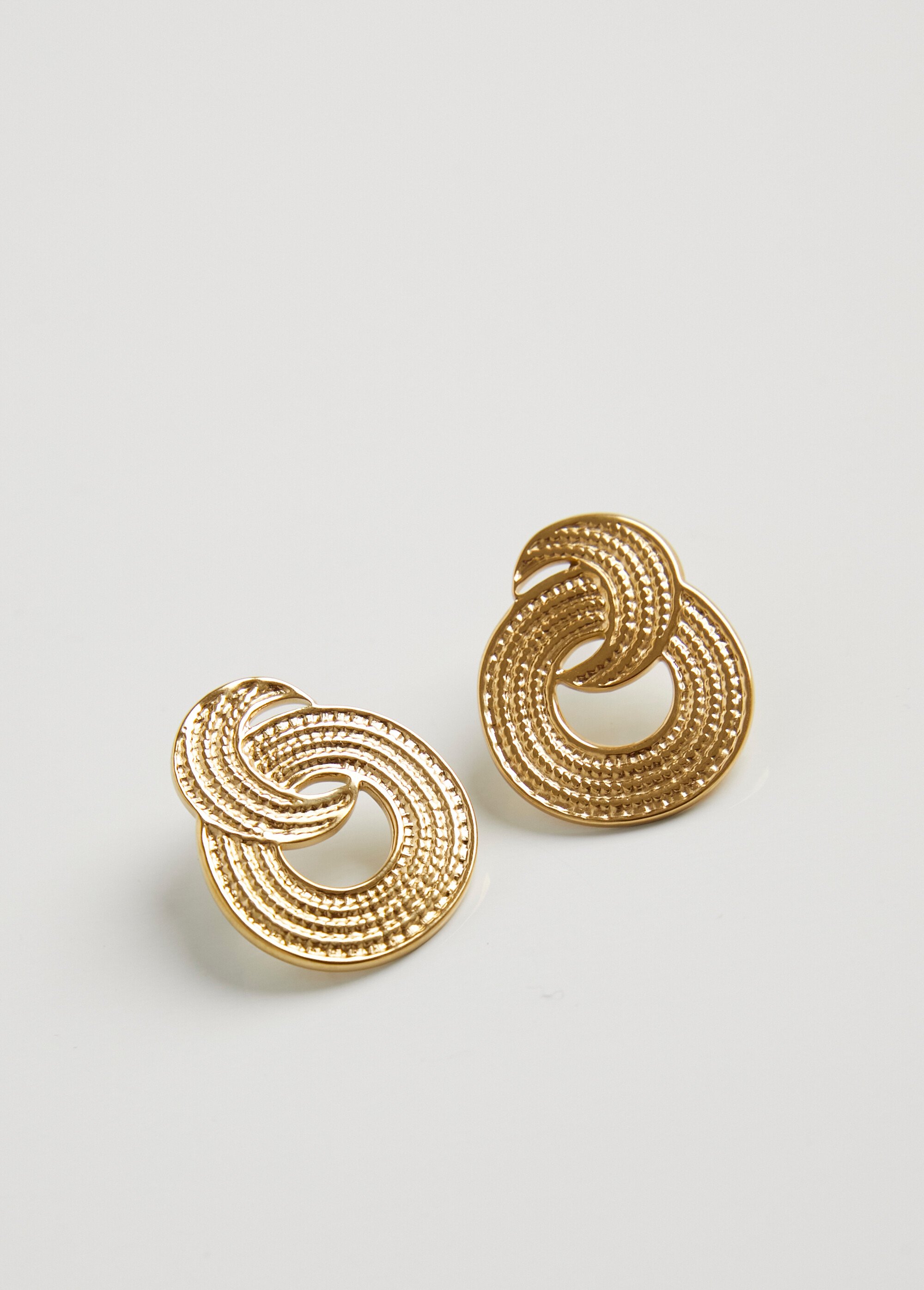 Boucles d'oreille tourbillon acier