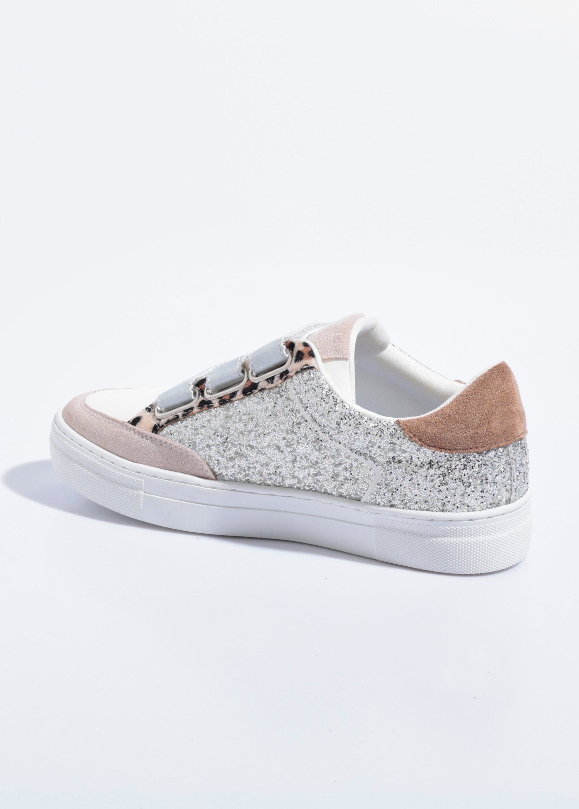 Baskets scratchées mode multi matières Femme Gris SEA9988 DO1