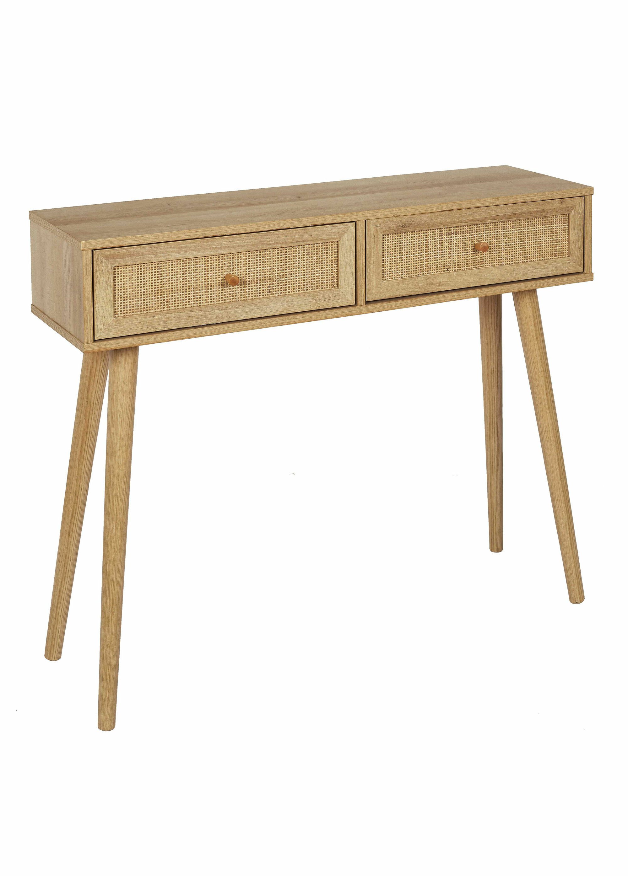 Console en bois et cannage