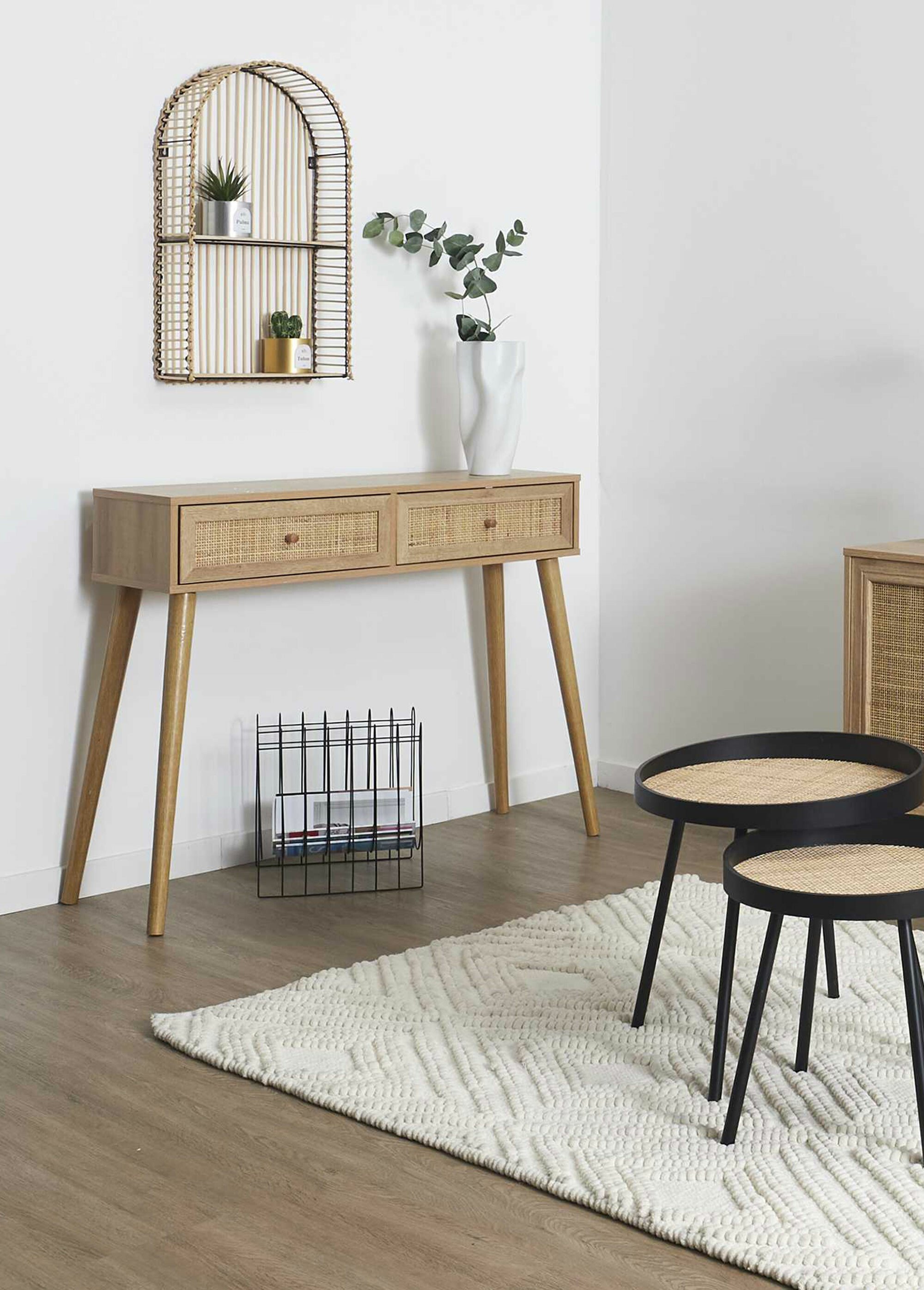 Console en bois et cannage BEIGE CMP-HD5132 SI2