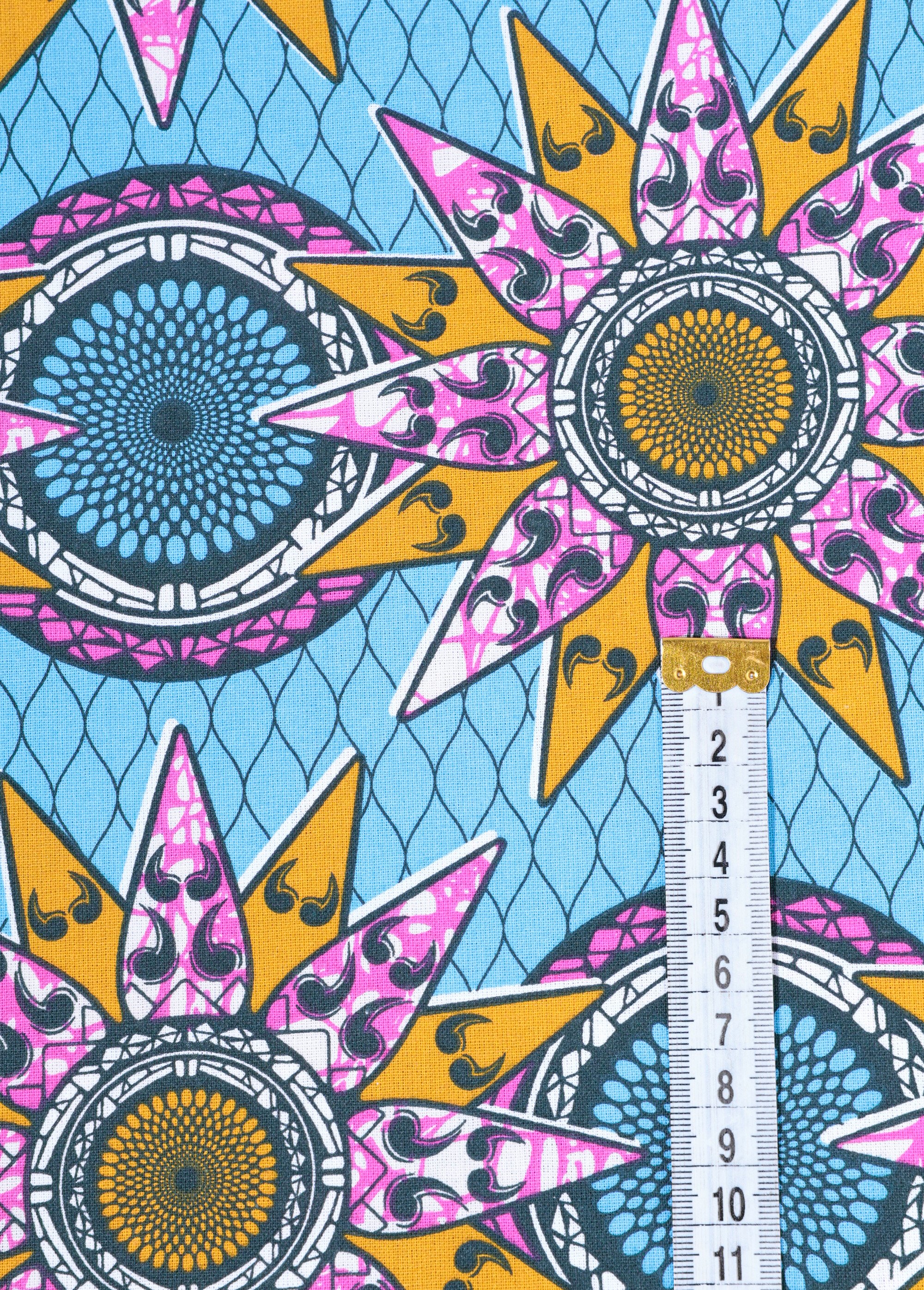 Coupon tissu ethnique Wax B1, 3x1,5m