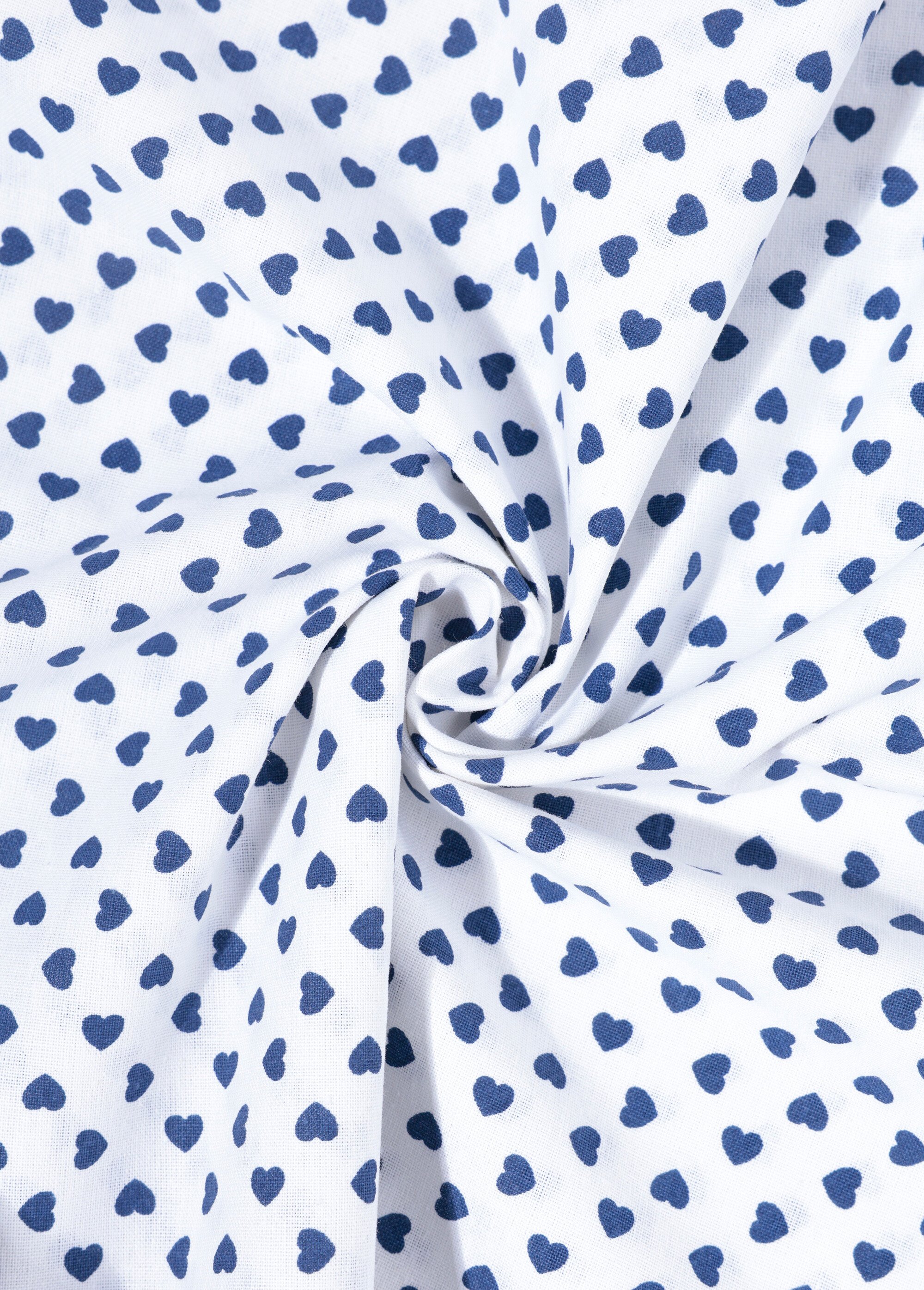 Coupon tissu motif cœurs B 3x1,5m