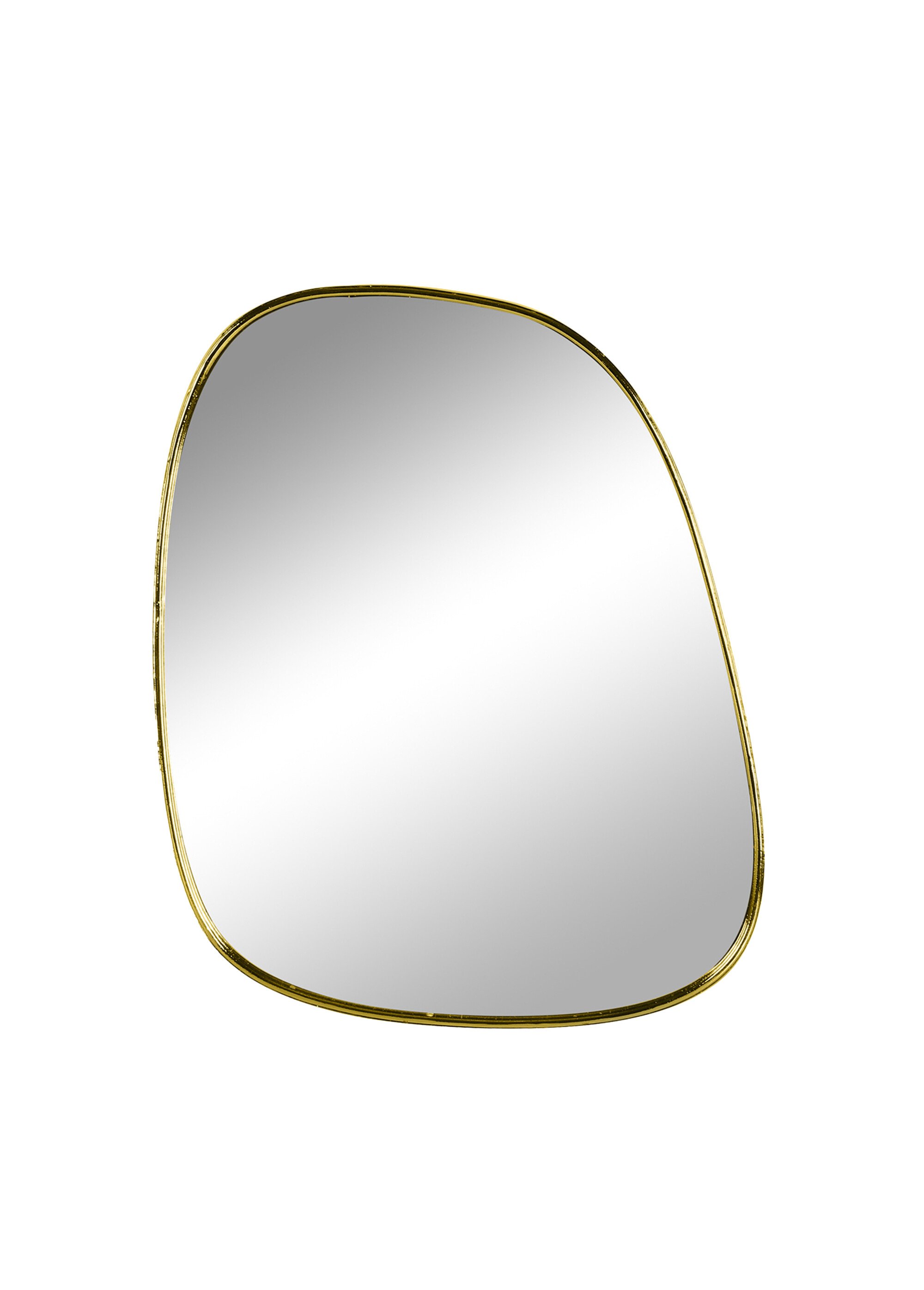 Miroir forme asymétrique bord métal