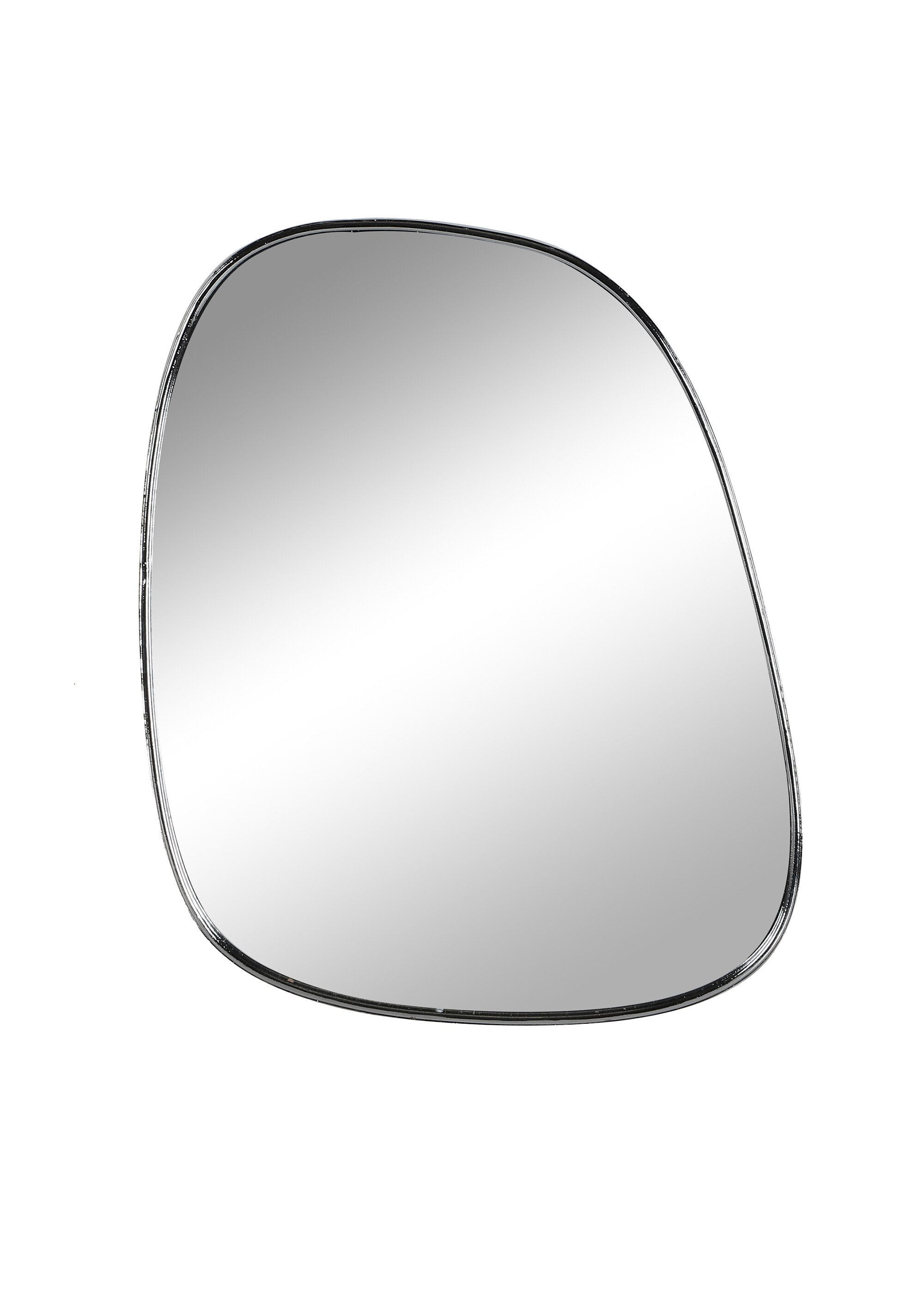Miroir forme asymétrique bord métal