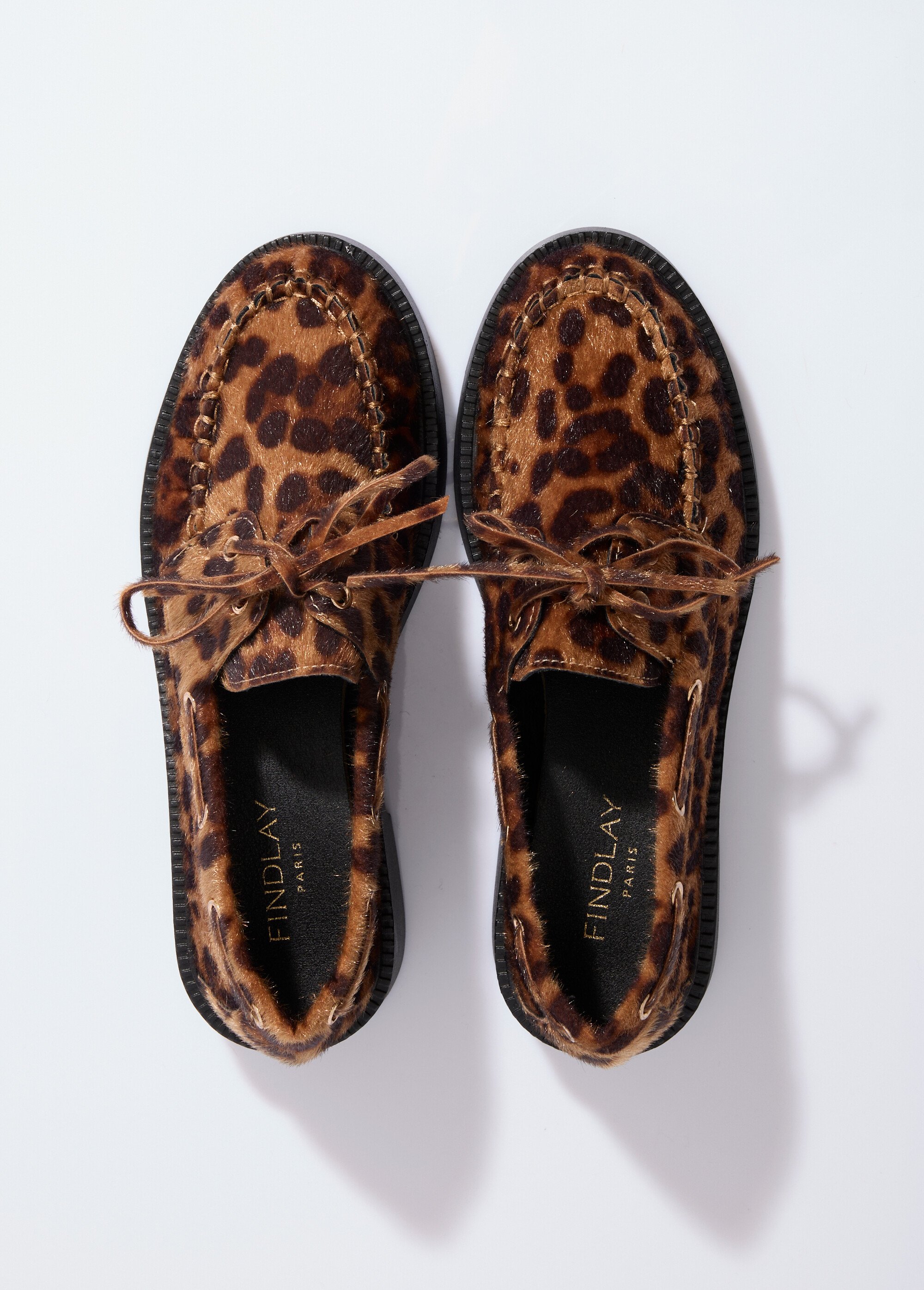 Mocassins en suédine avec oeillets métal Femme Noir COVQG8-062 OV1