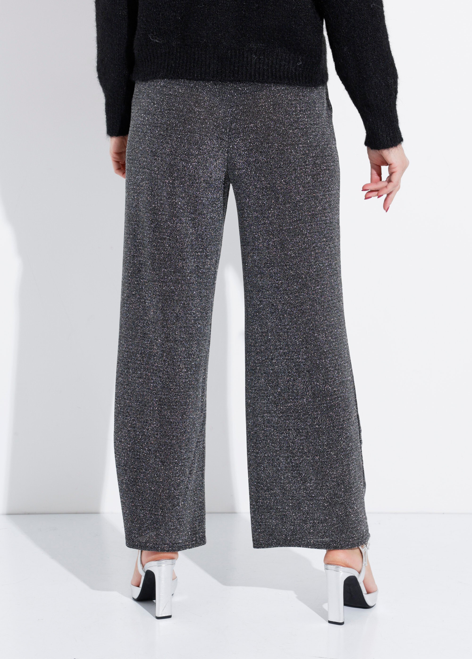 Pantalon élastiqué effet pailleté