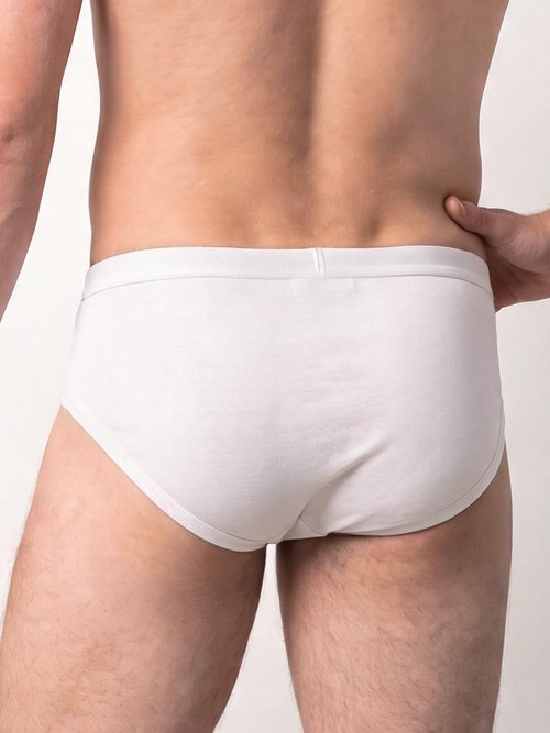 Slip ouvert taille haute, lot de 2 Homme Blanc ILIADE DO1