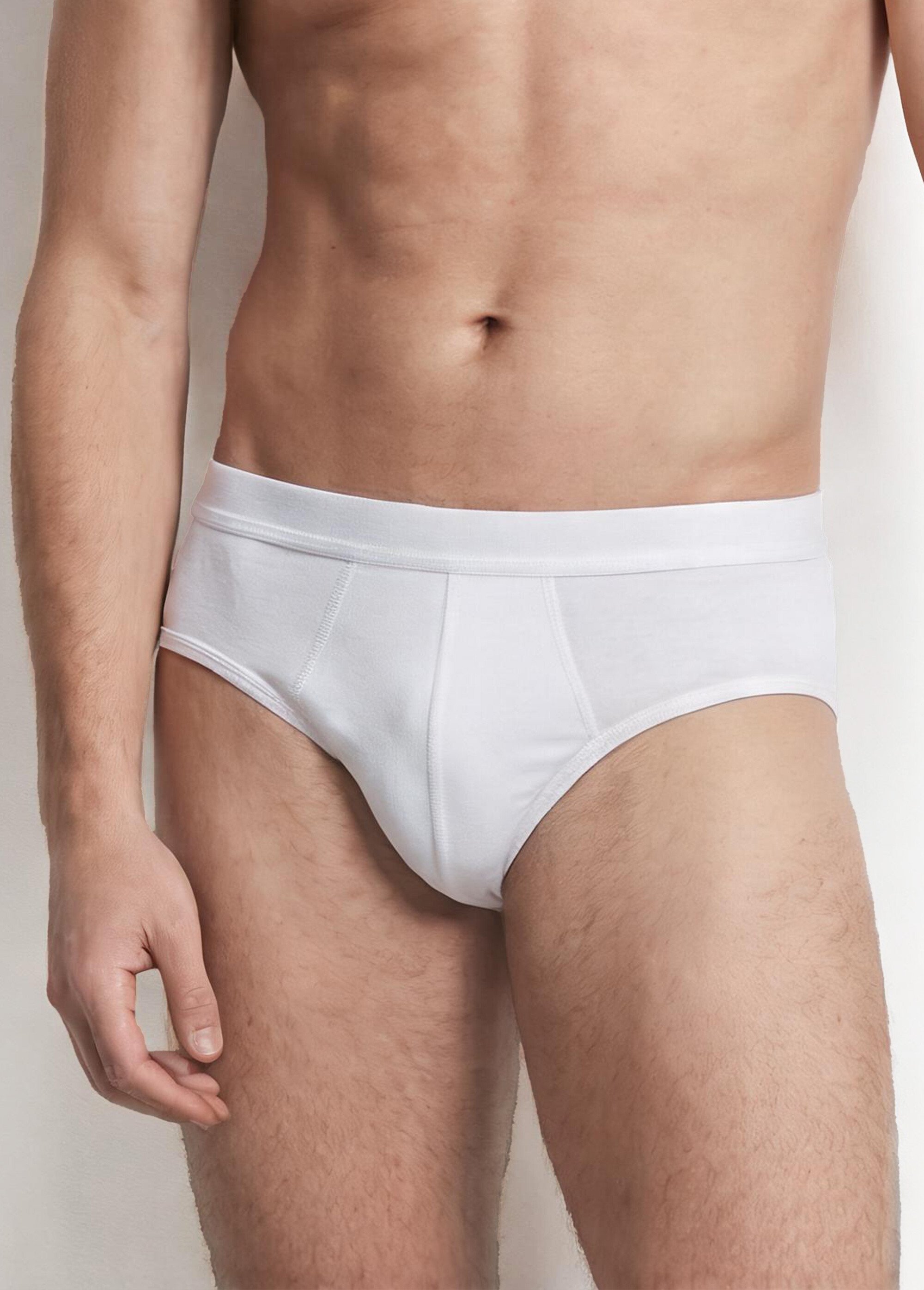 Slip ouvert taille haute, lot de 2 Homme Blanc ILIADE FA1