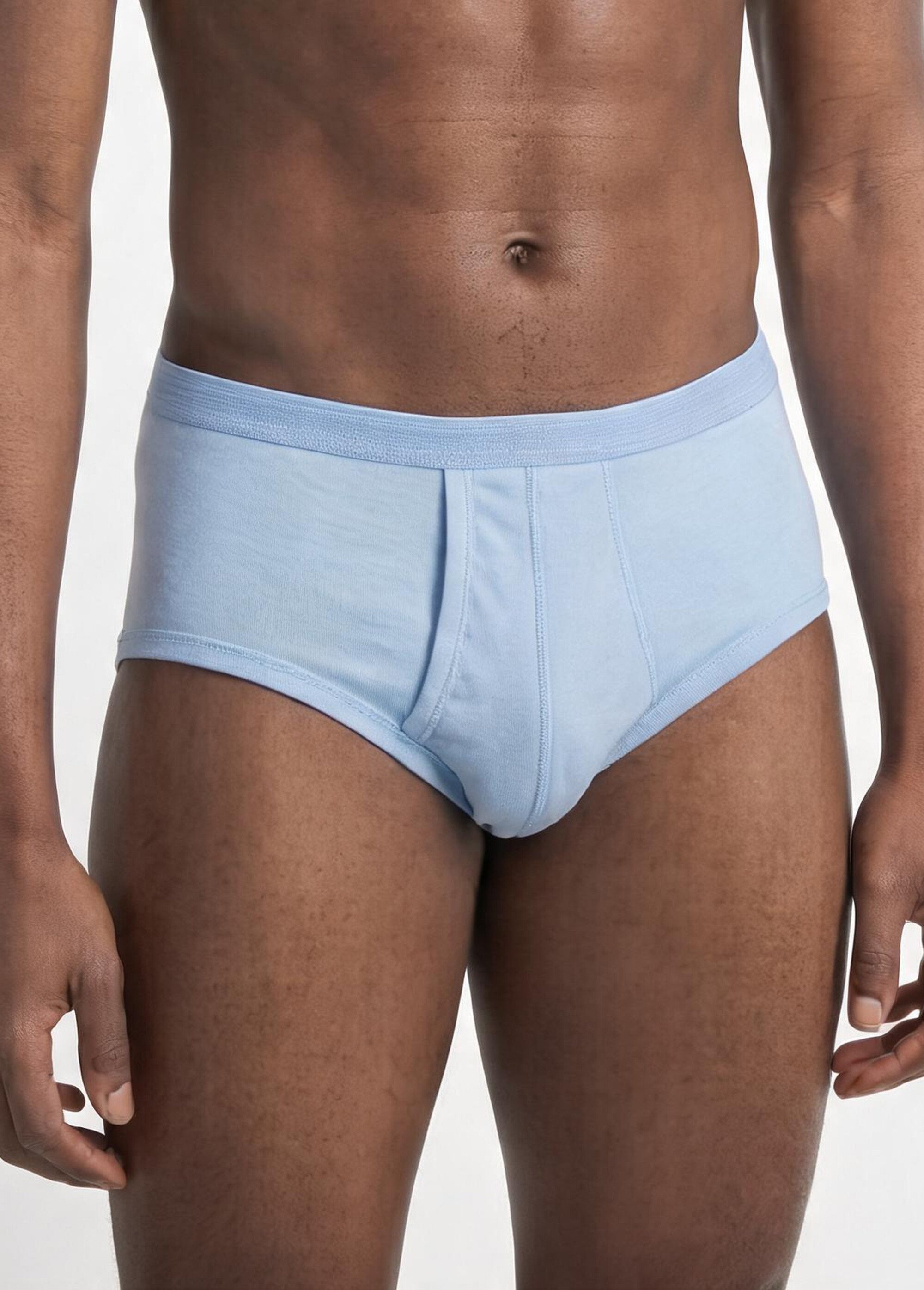 Slip ouvert taille haute, lot de 2 Homme Bleu ILIADE FA1