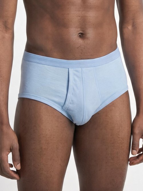 Slip ouvert taille haute, lot de 2 Homme Bleu ILIADE FA1