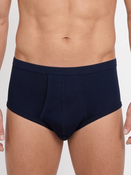Slip ouvert taille haute, lot de 2 Homme Bleu ILIADE FA1
