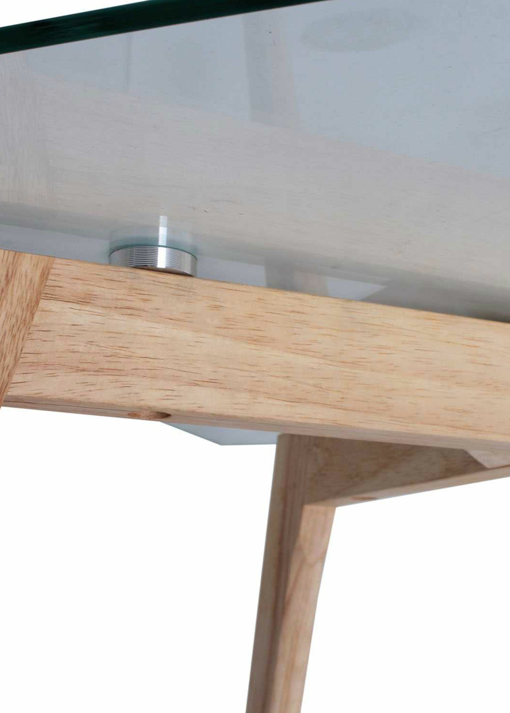 Table basse rectangle, plateau en verre TRANSPARENT ET MARRON CMP-HD3801 DE1