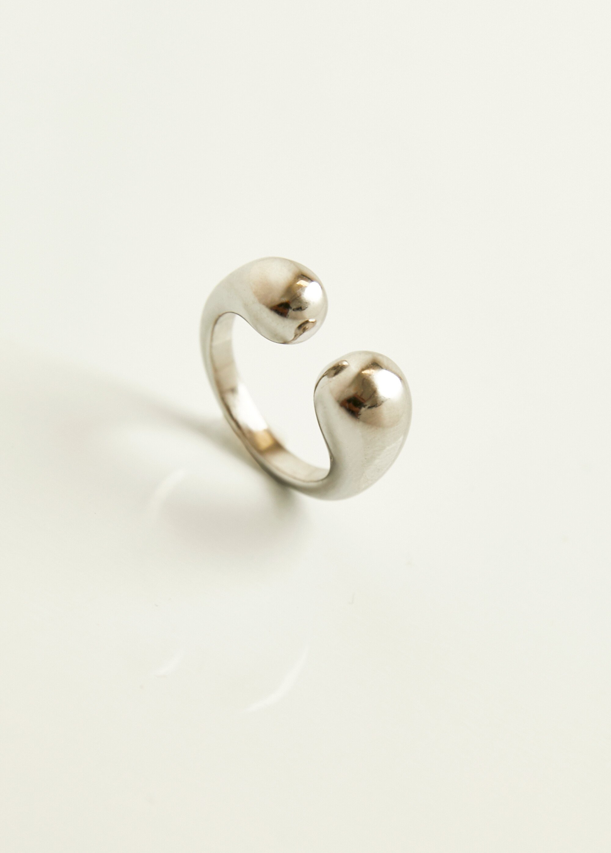 Bague goutte en acier inoxydable Argenté AE-BAGOUTTES DE2