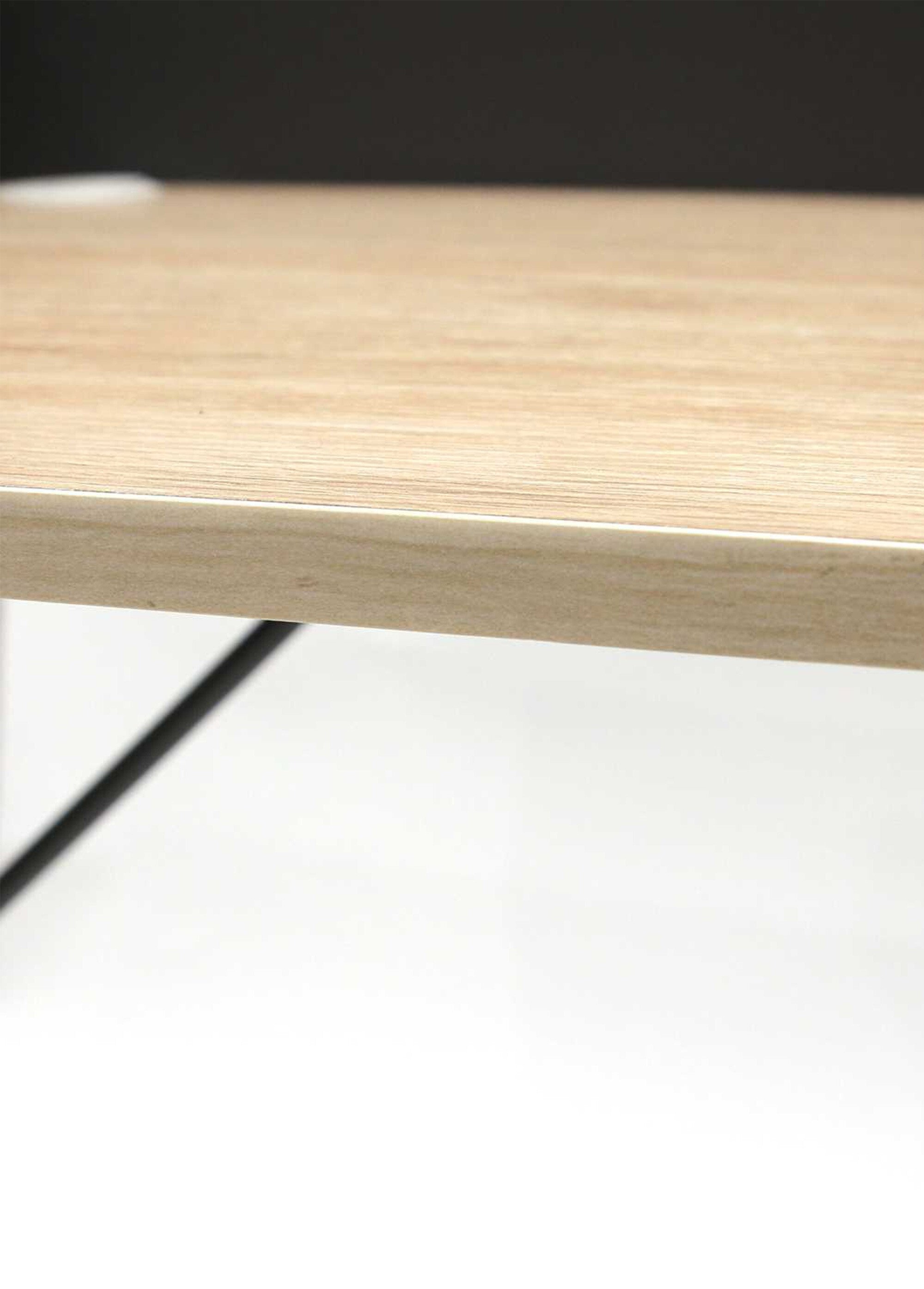 Bureau épuré, en métal et bois 2 tons 1G