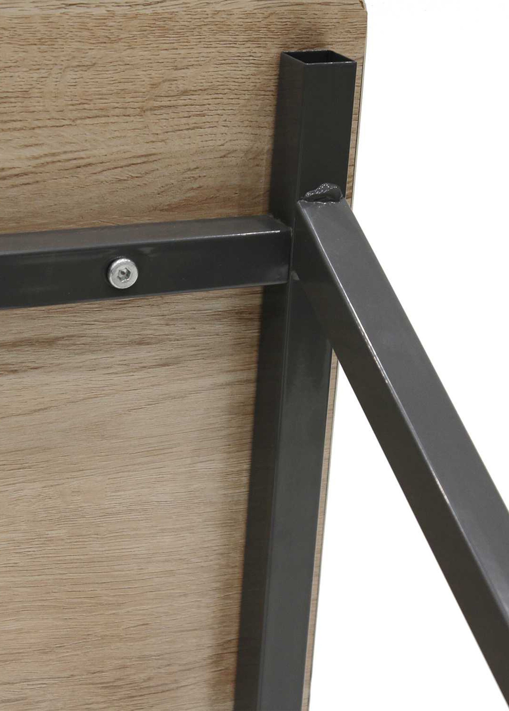Bureau épuré, en métal et bois 2 tons 1G GRIS CMP-HD6424 DE3