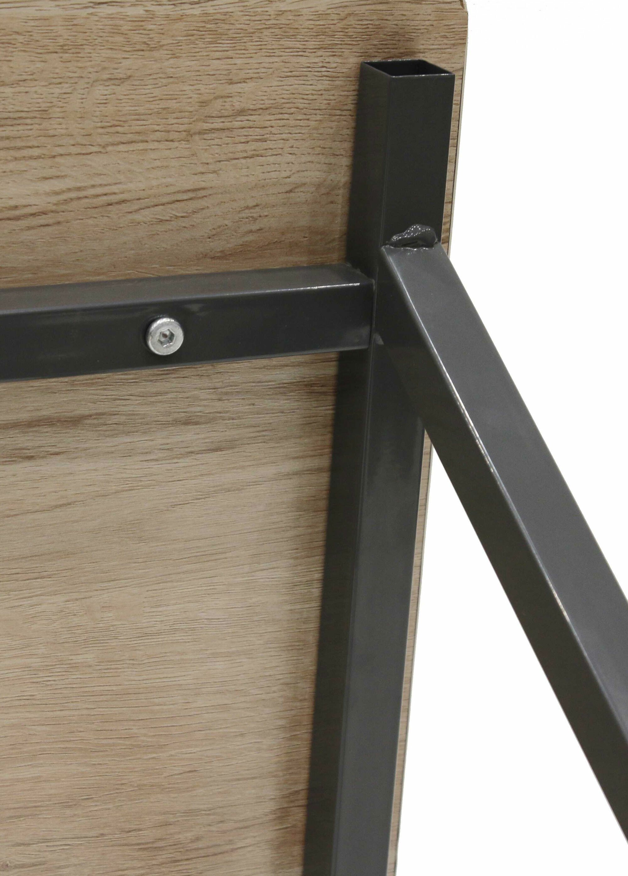 Bureau épuré, en métal et bois 2 tons 1G GRIS CMP-HD6424 DE4