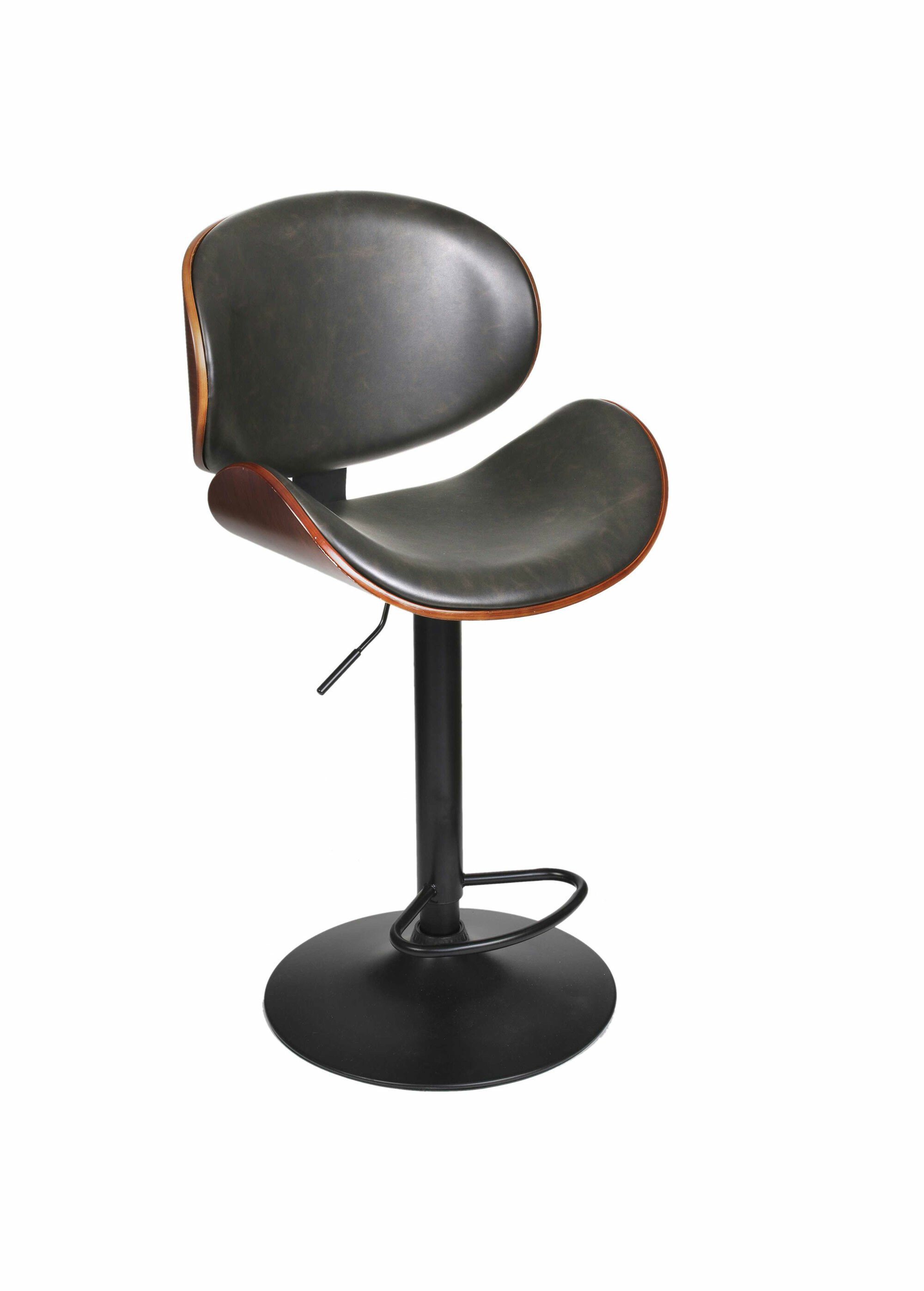 Chaise de bar simili cuir et bois