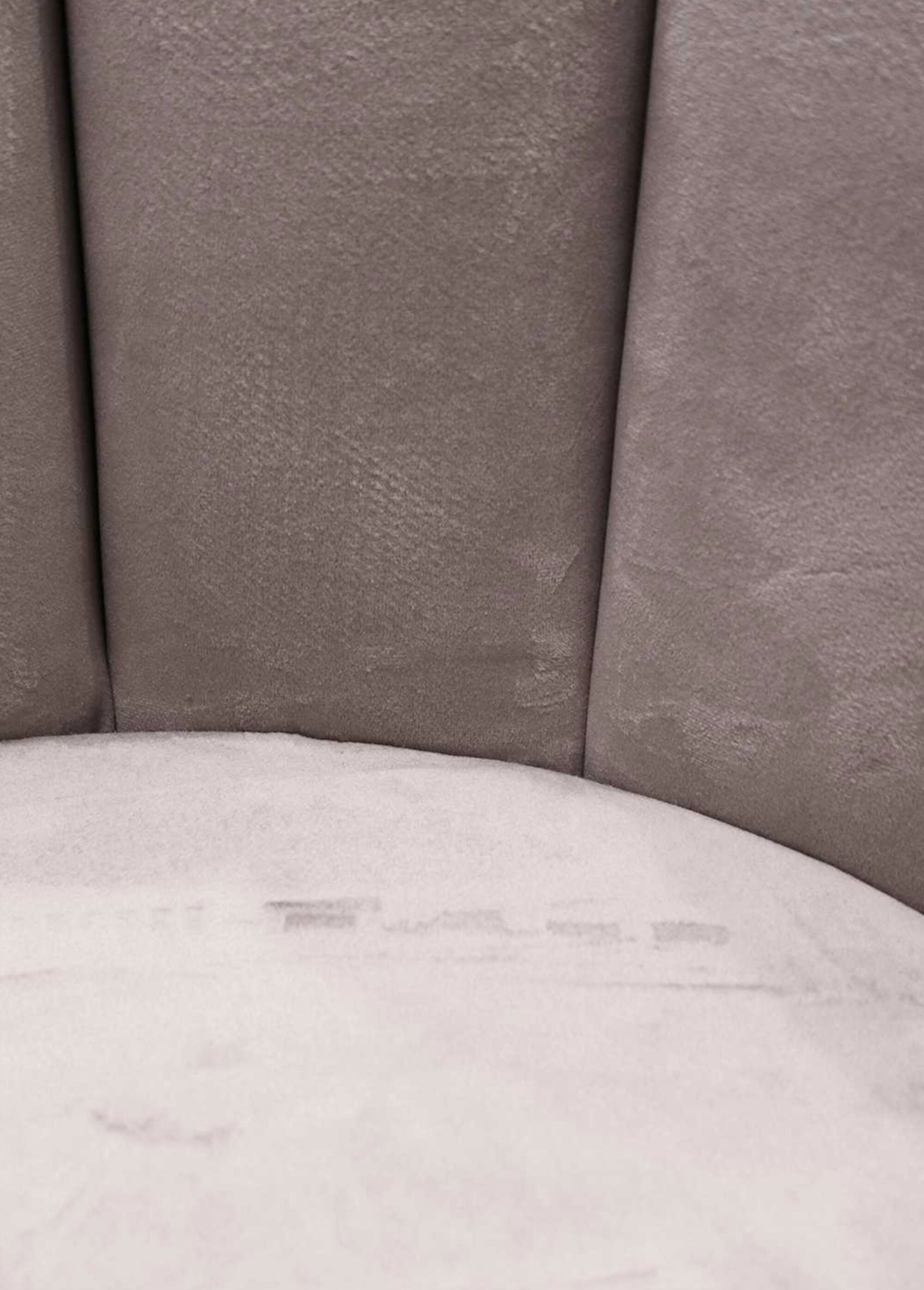 Chaise velours dossier capitonné 1G GRIS CMP-HD6516 DE2