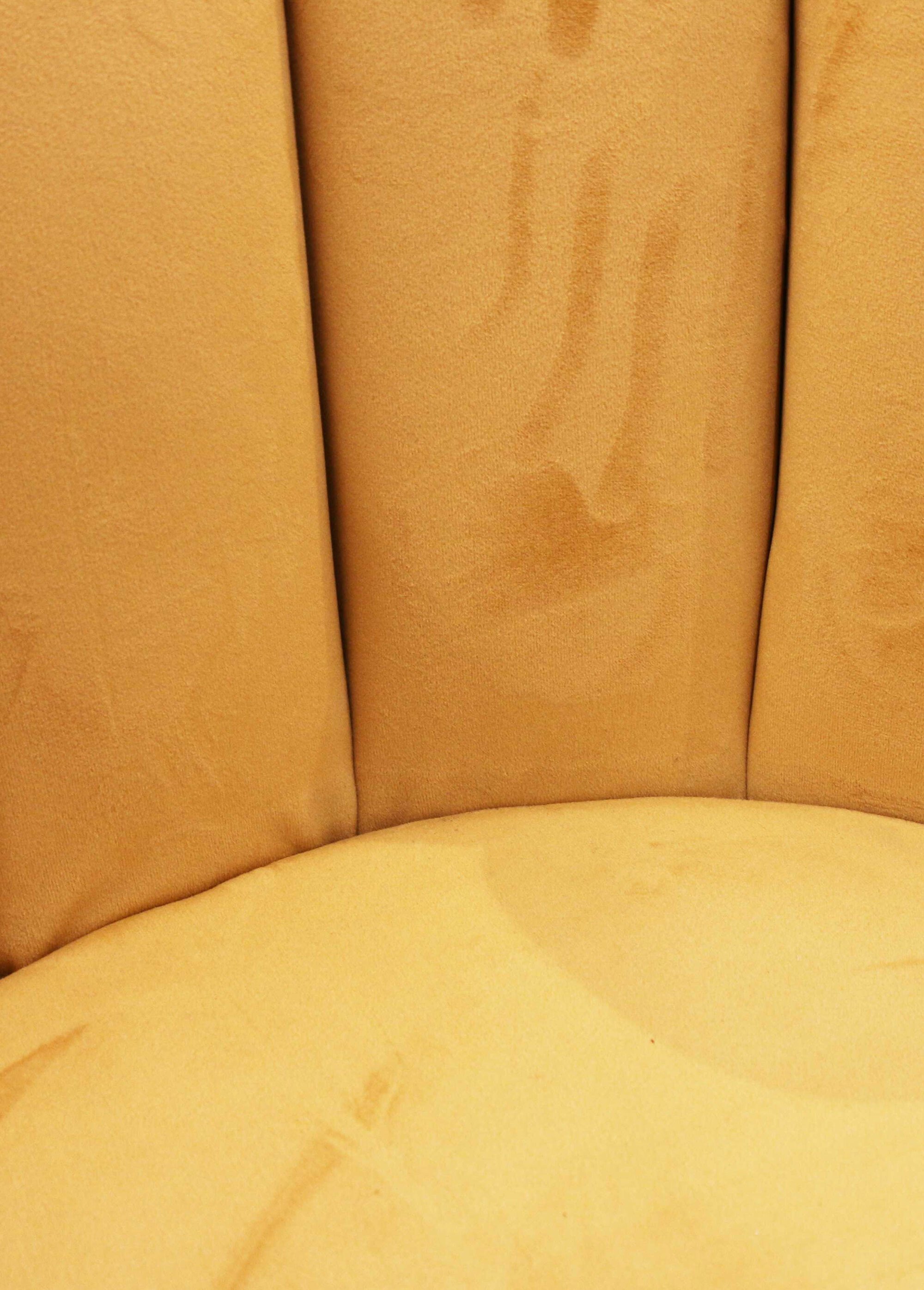 Chaise velours dossier capitonné 1G JAUNE CMP-HD6516 DE2