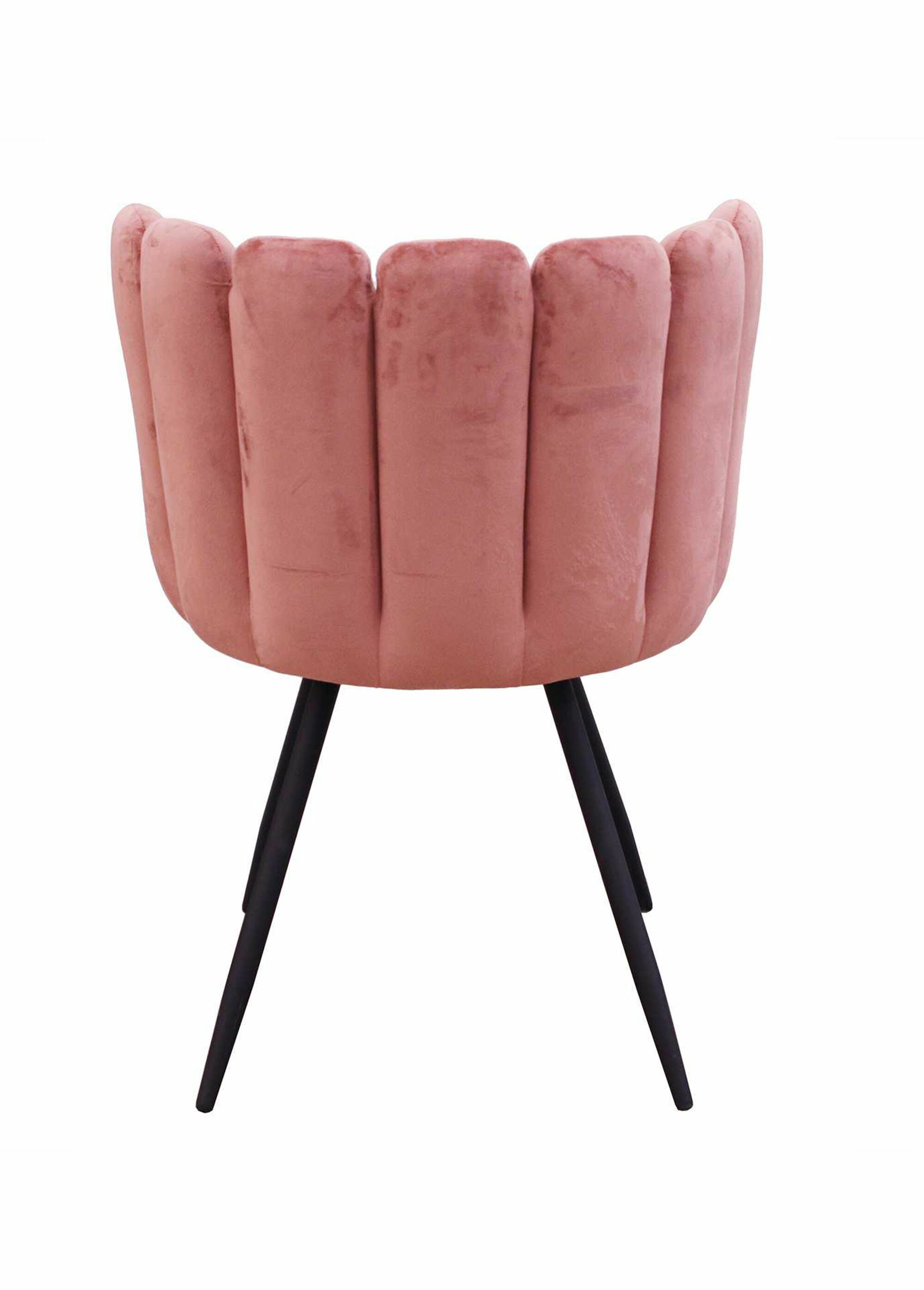 Chaise velours dossier capitonné 1G