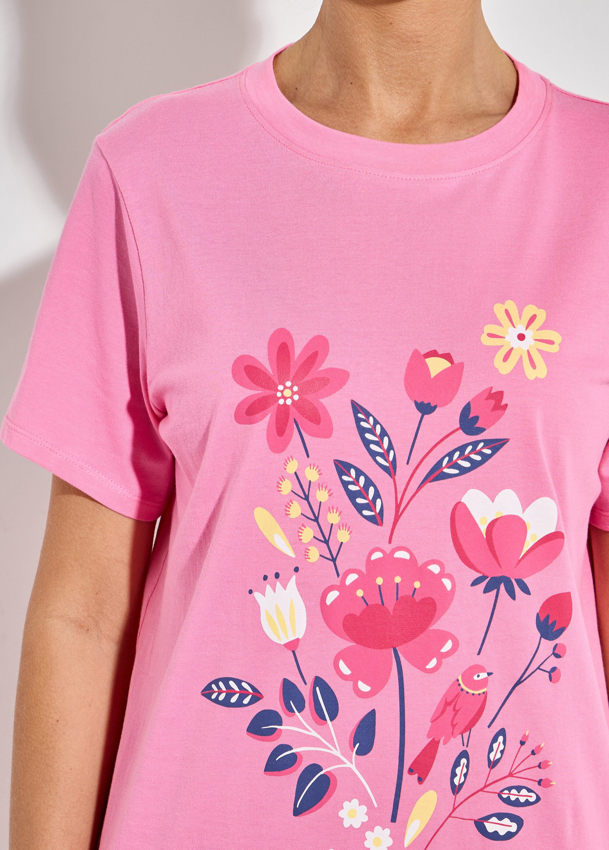 Chemise de nuit courte coton motif - lot de 2