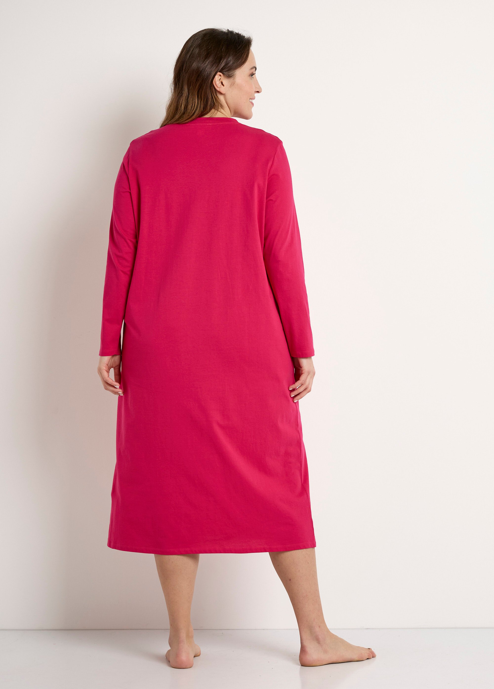 Chemise de nuit longue coton motif - lot de 2 Femme Grande Taille Bleu SANDALA DO2