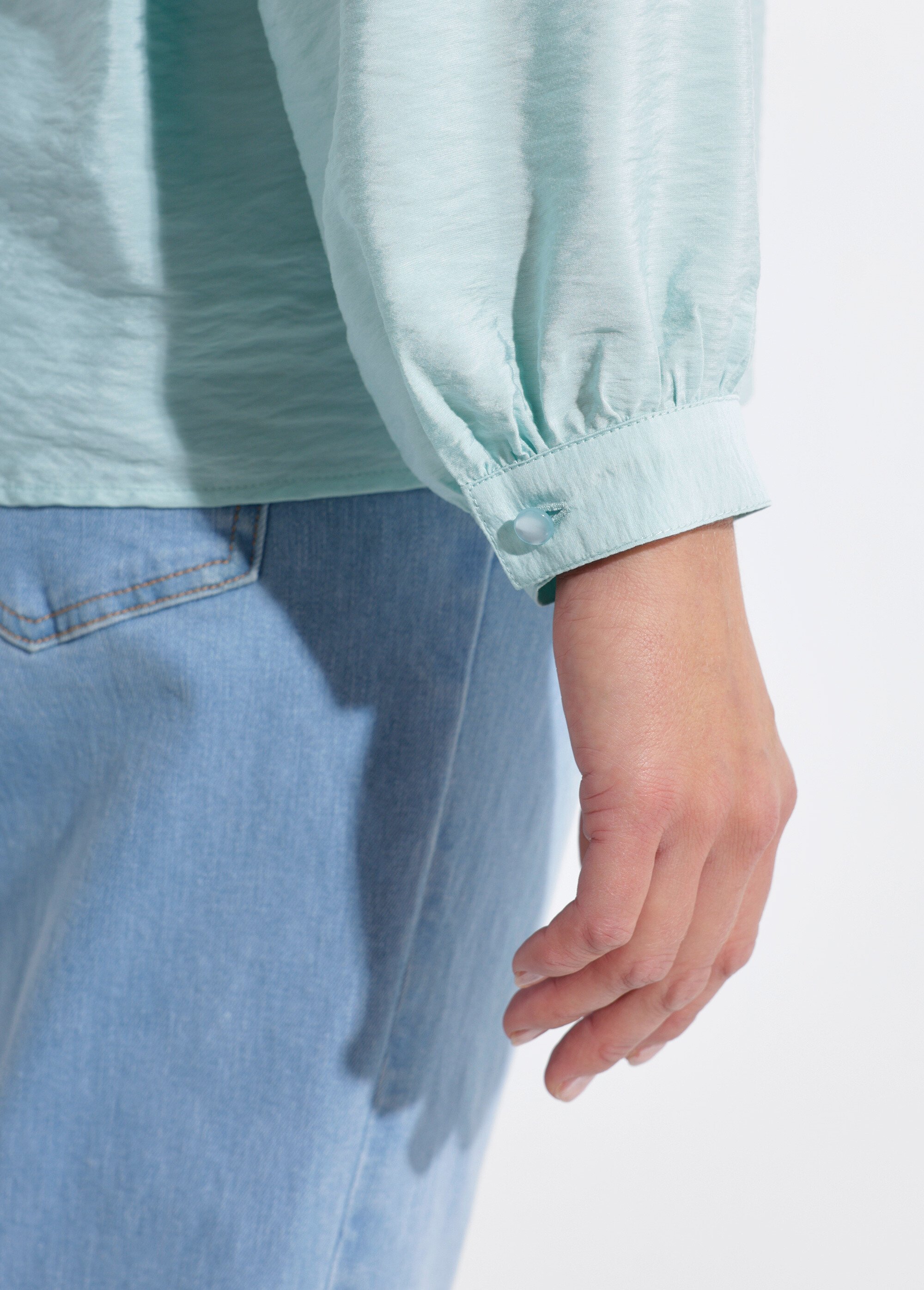 Chemisier raglan ample col V boutonné