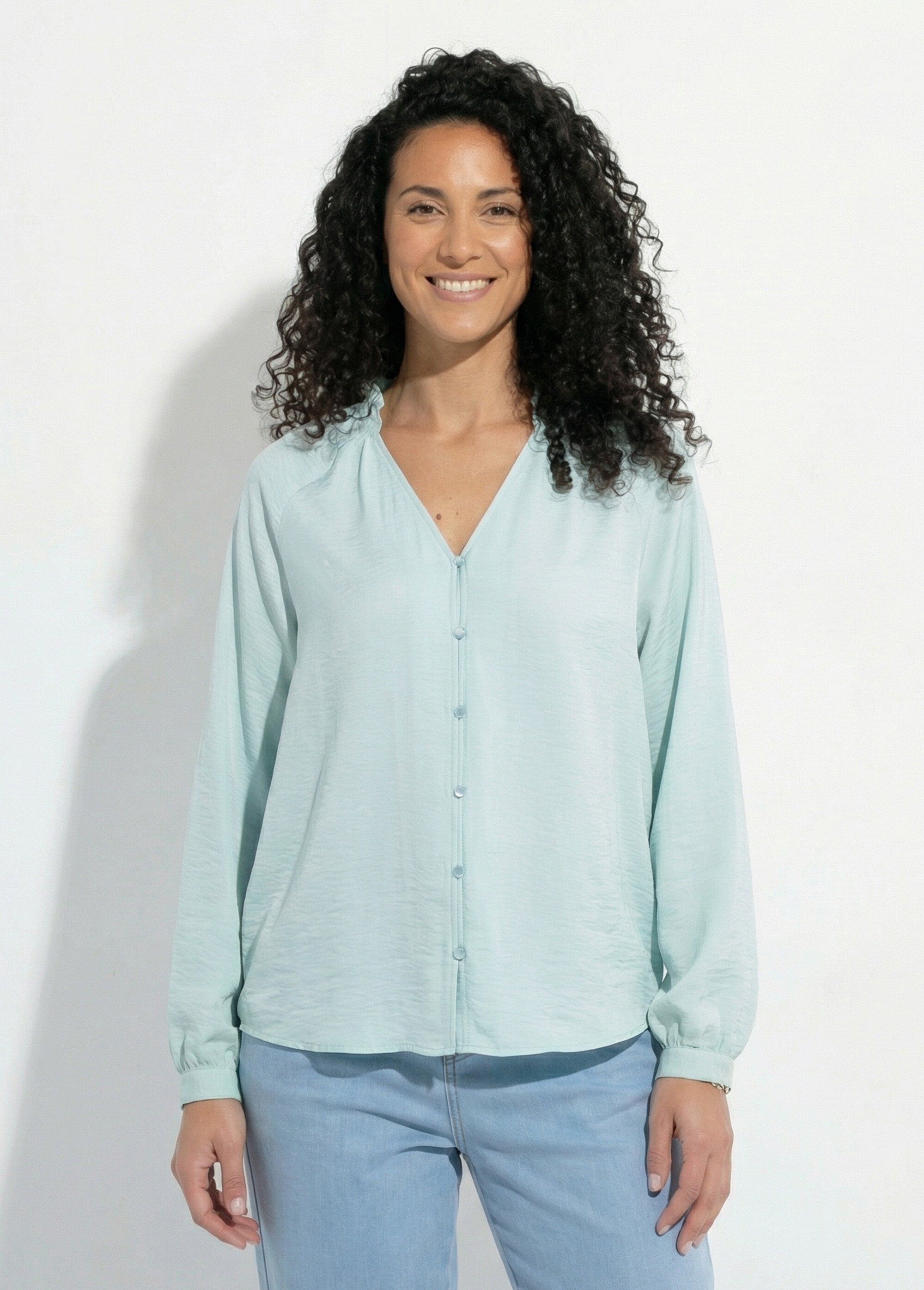 Chemisier raglan ample col V boutonné Femme OPALINE CLAREL FA1