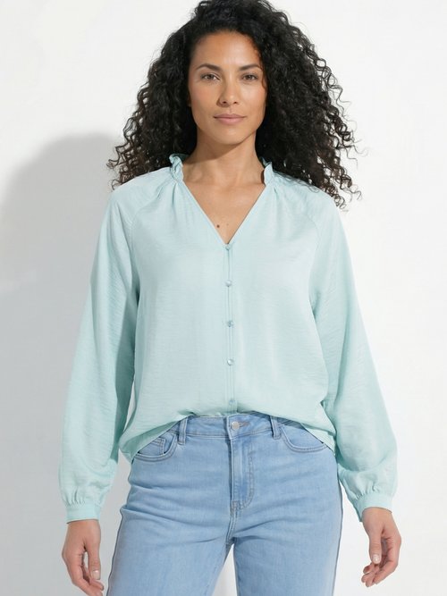 Chemisier raglan ample col V boutonné Femme OPALINE CLAREL MV1