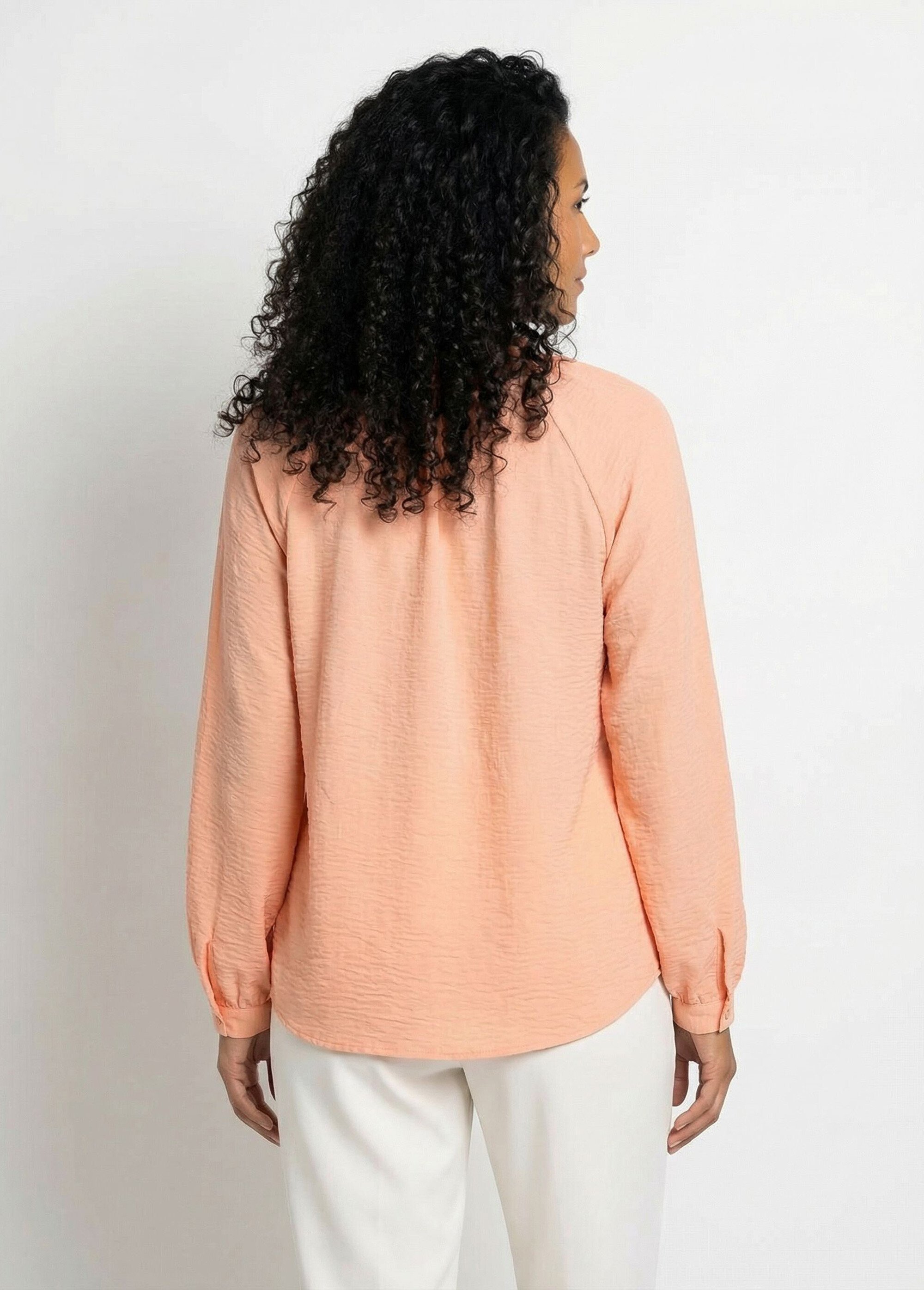 Chemisier raglan ample col V boutonné