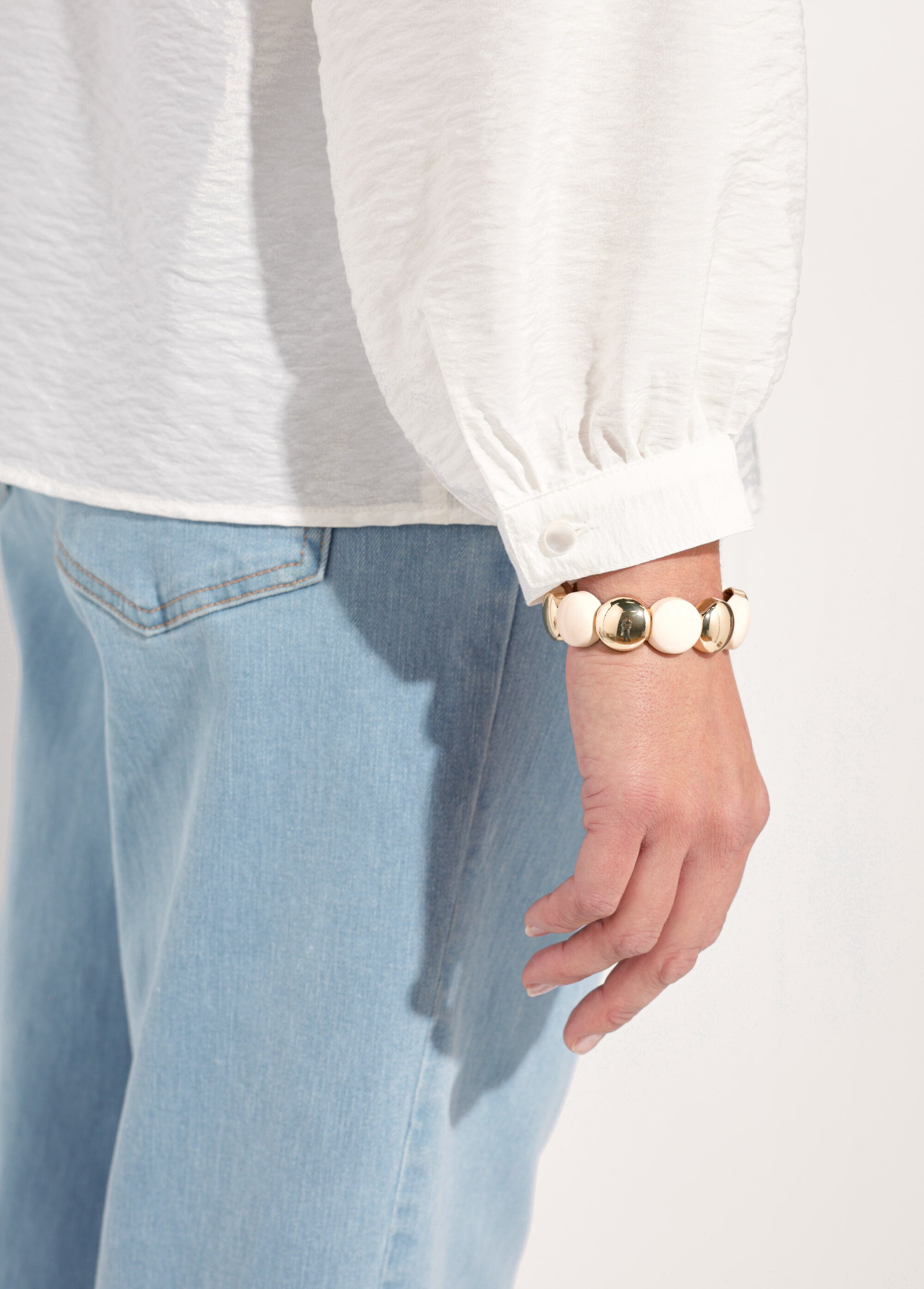 Chemisier raglan ample col V boutonné Femme Beige CLAREL DE2